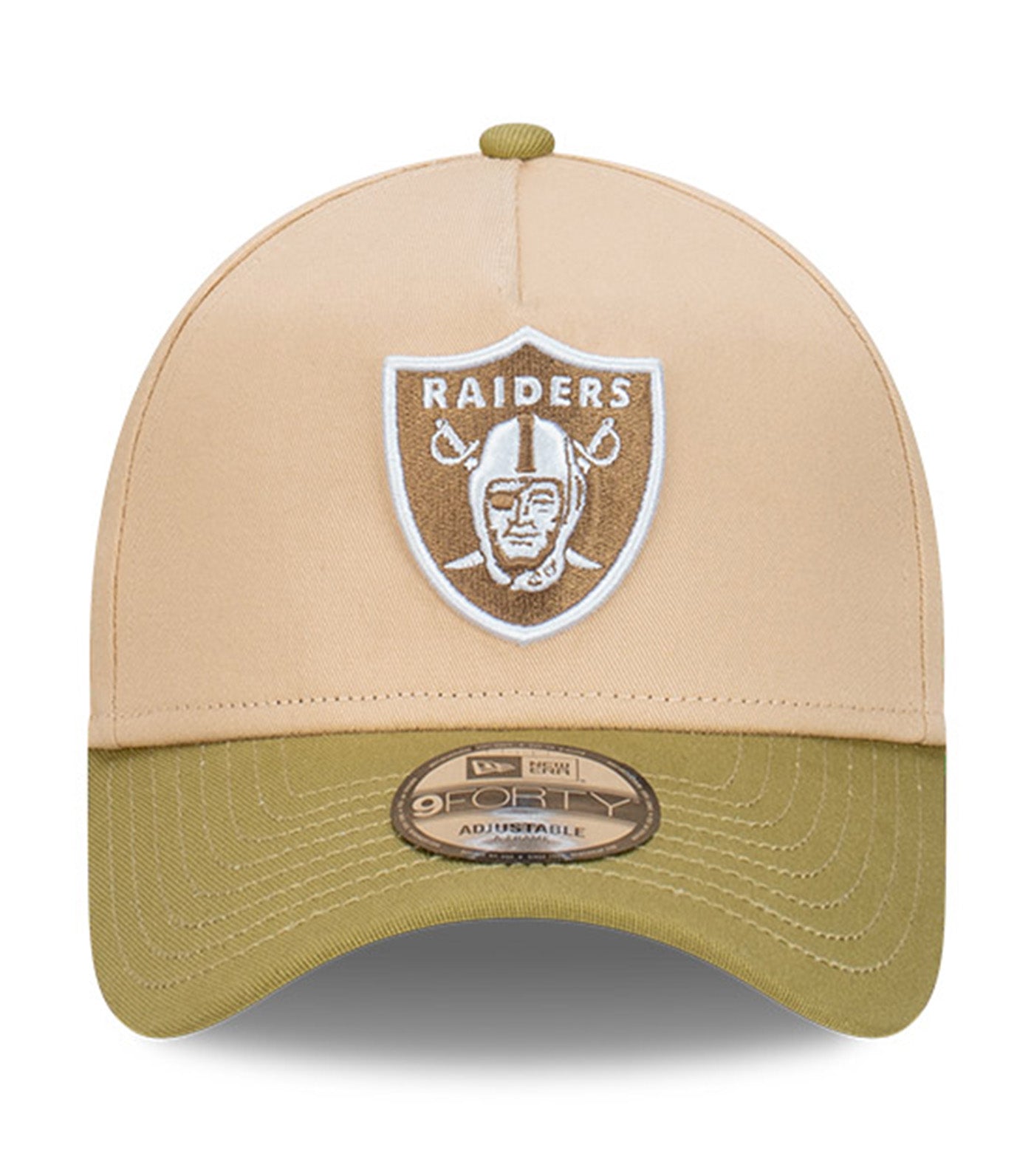 Las Vegas Raiders 9FORTY A-Frame Snapback Cap Beansprout Oat Milk