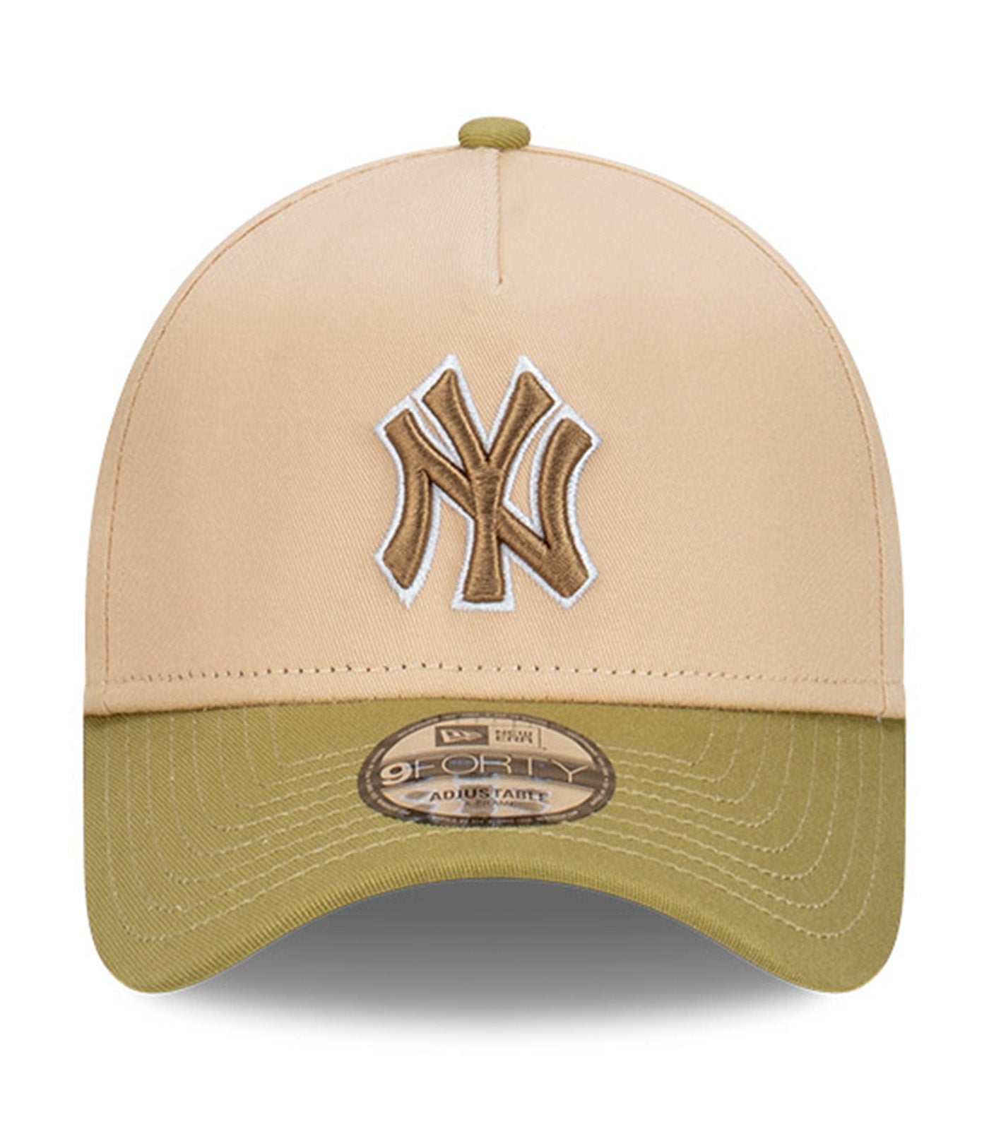 New York Yankees 9FORTY A-Frame Snapback Cap Beansprout Oat Milk