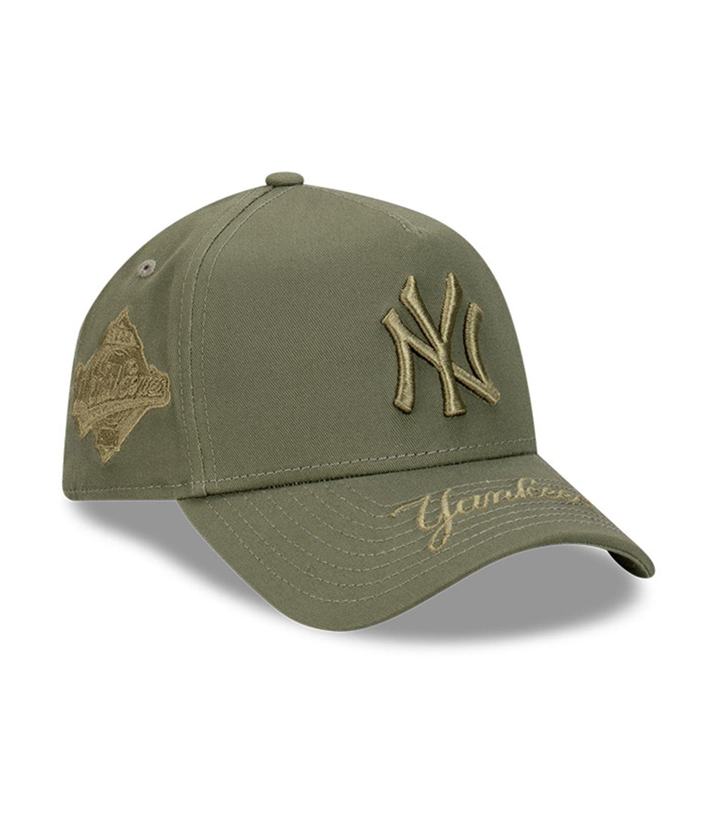 New York Yankees 9FORTY A-Frame Snapback Cap New Olive