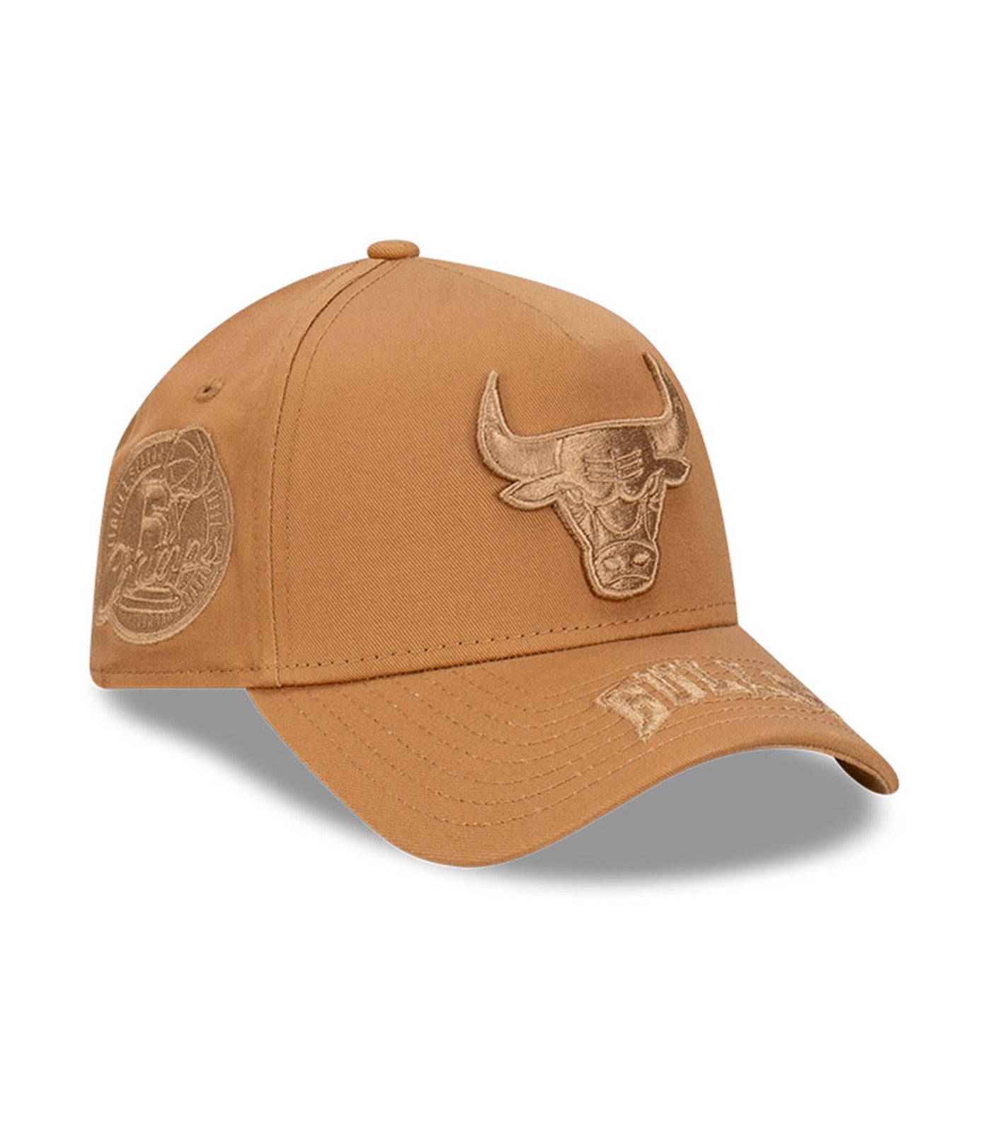 Chicago Bulls 9FORTY A-Frame Snapback Cap Wheat
