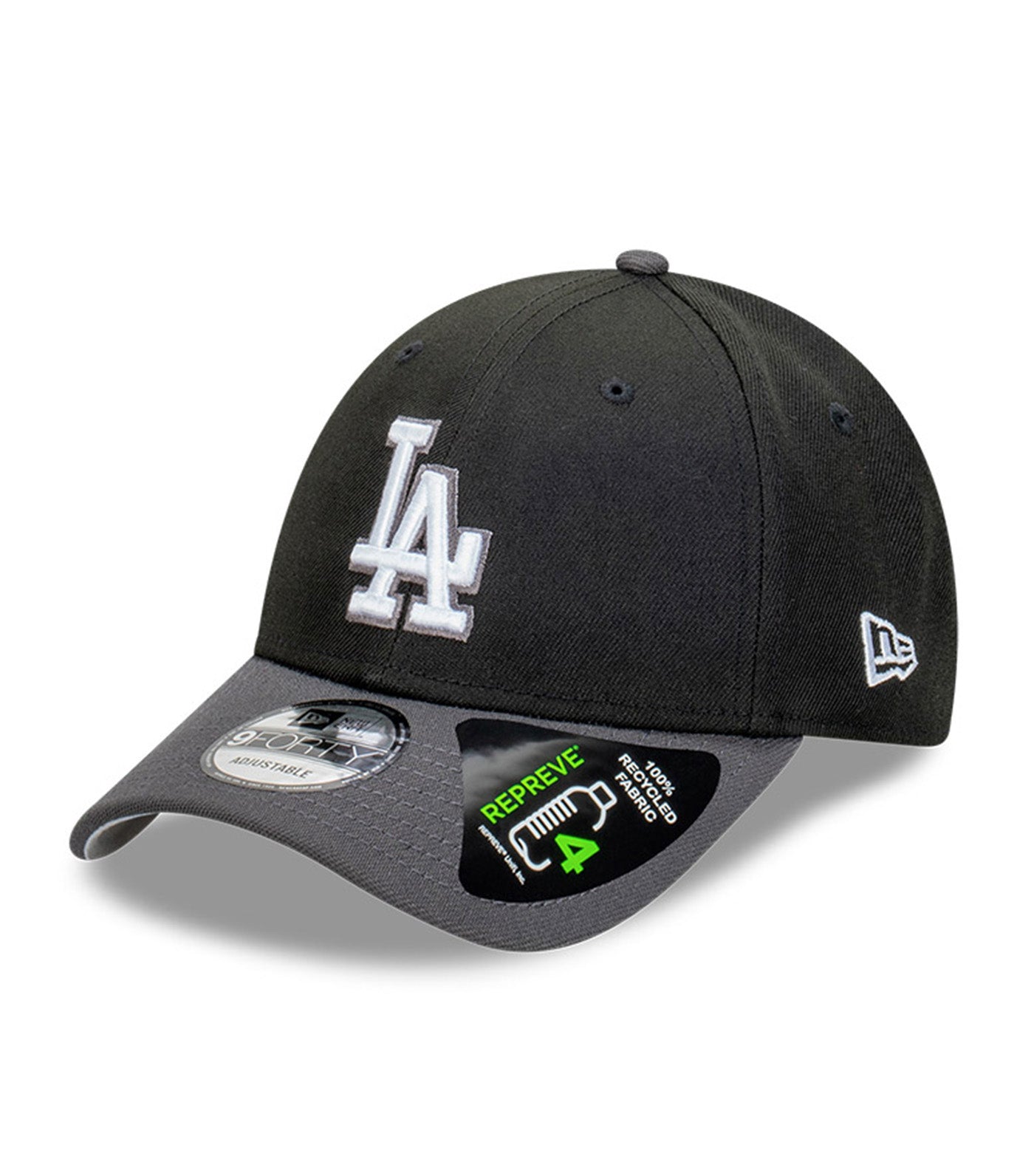 Los Angeles Dodgers Curved Snapback Cap Repreve Two Tone Black