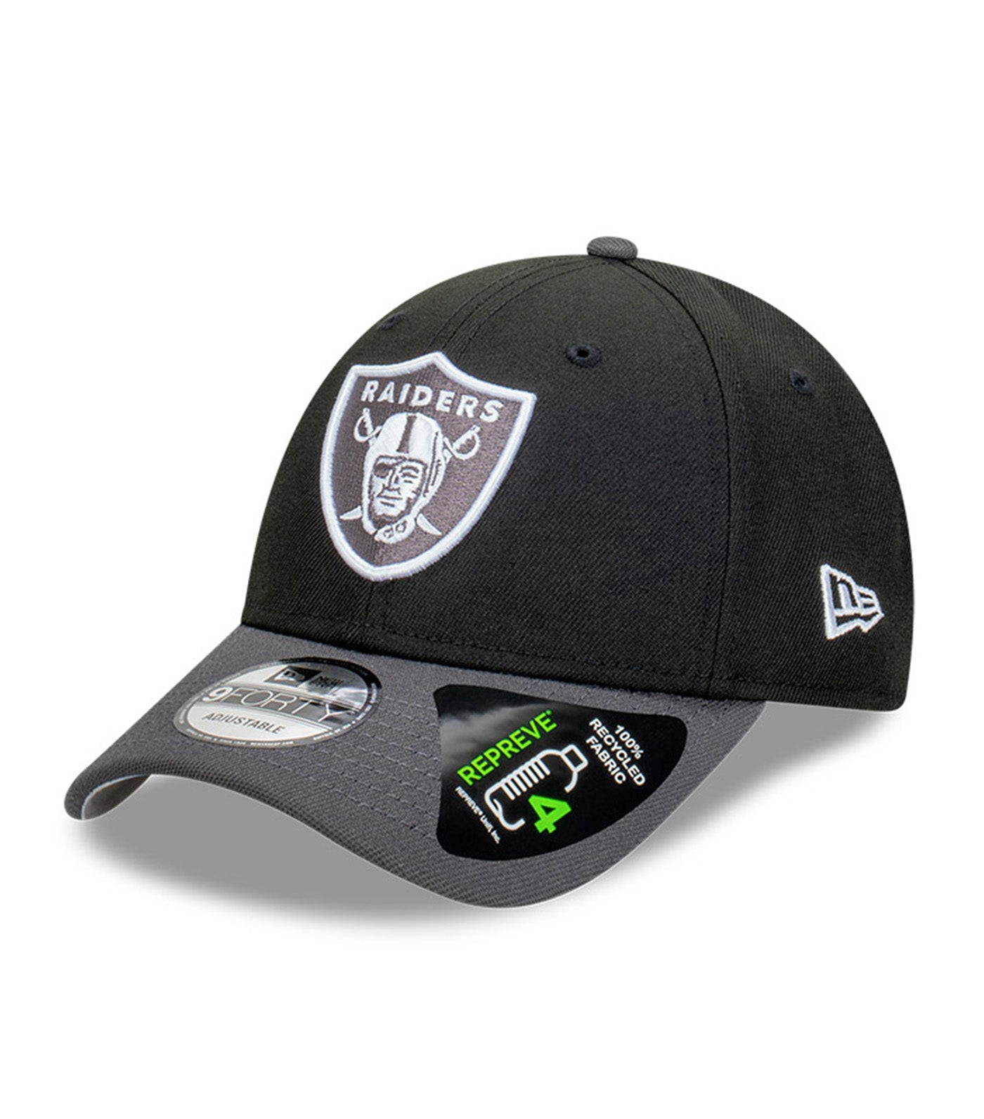 Las Vegas Raiders Curved Snapback Cap Repreve Two Tone Black