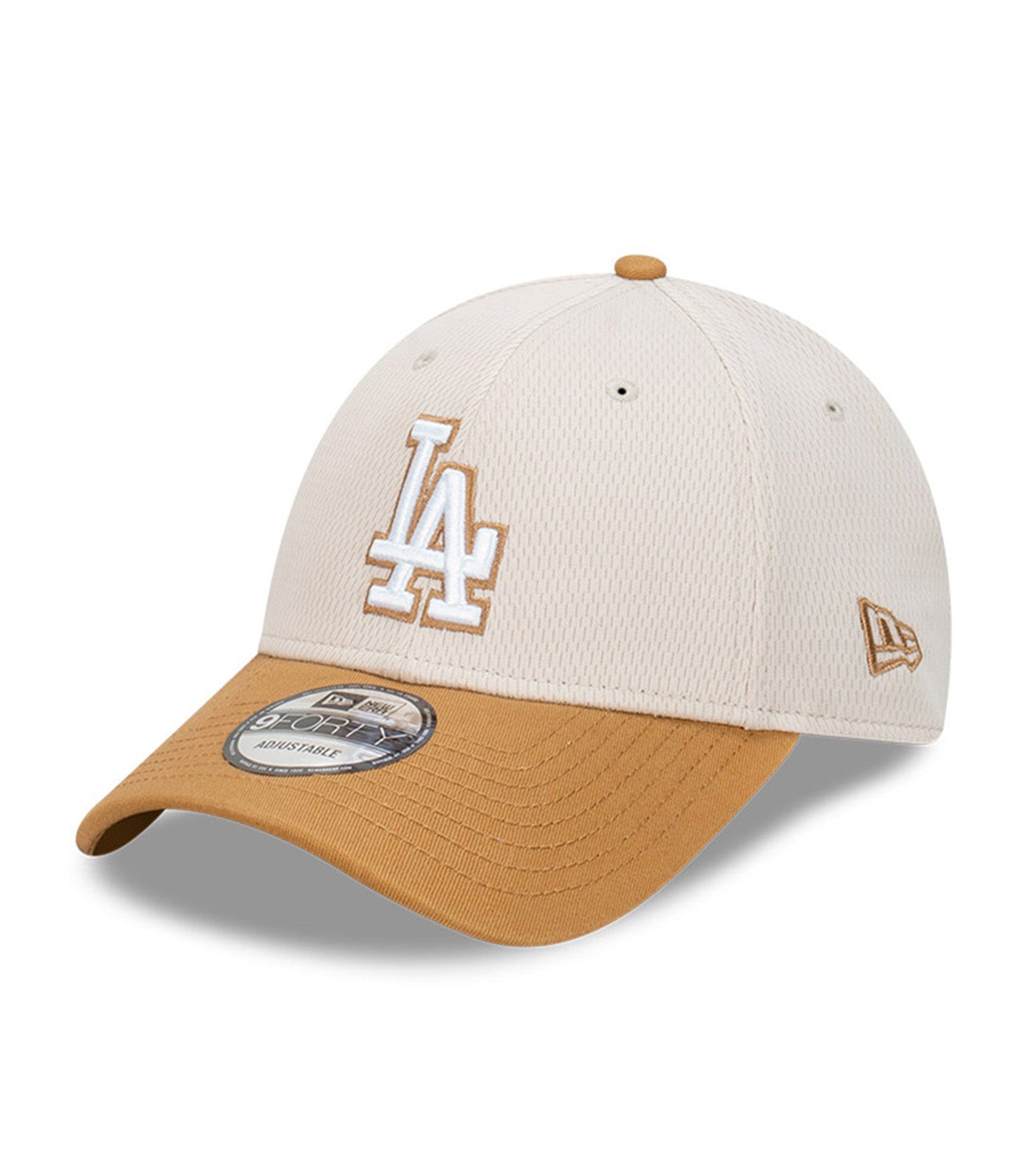 Los Angeles Dodgers 9FORTY Curved Snapback Cap Distressed Hallmark Two Tone Stone