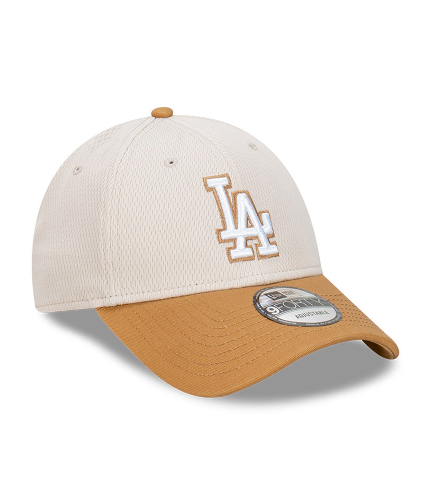 Los Angeles Dodgers 9FORTY Curved Snapback Cap Distressed Hallmark Two Tone Stone