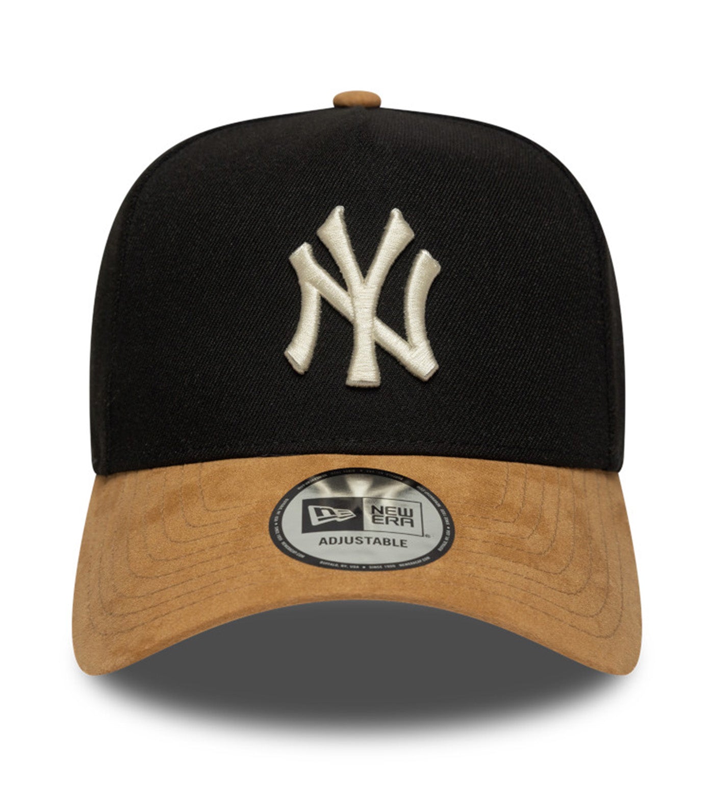 New York Yankees Suede Visor 9FORTY E-Frame Snapback Cap Black