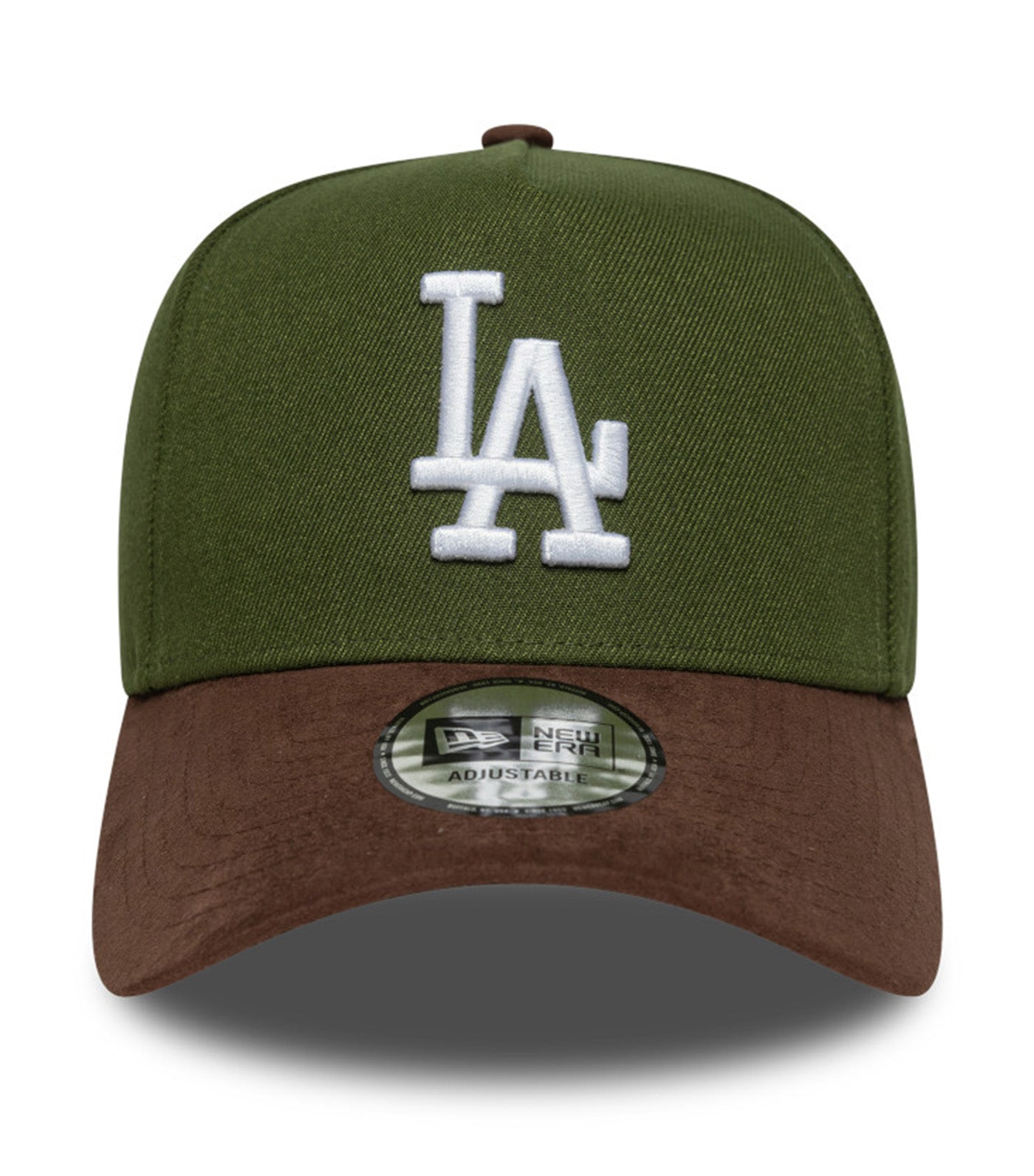 Los Angeles Dodgers Suede Visor 9FORTY E-Frame Snapback Cap Rifle Green