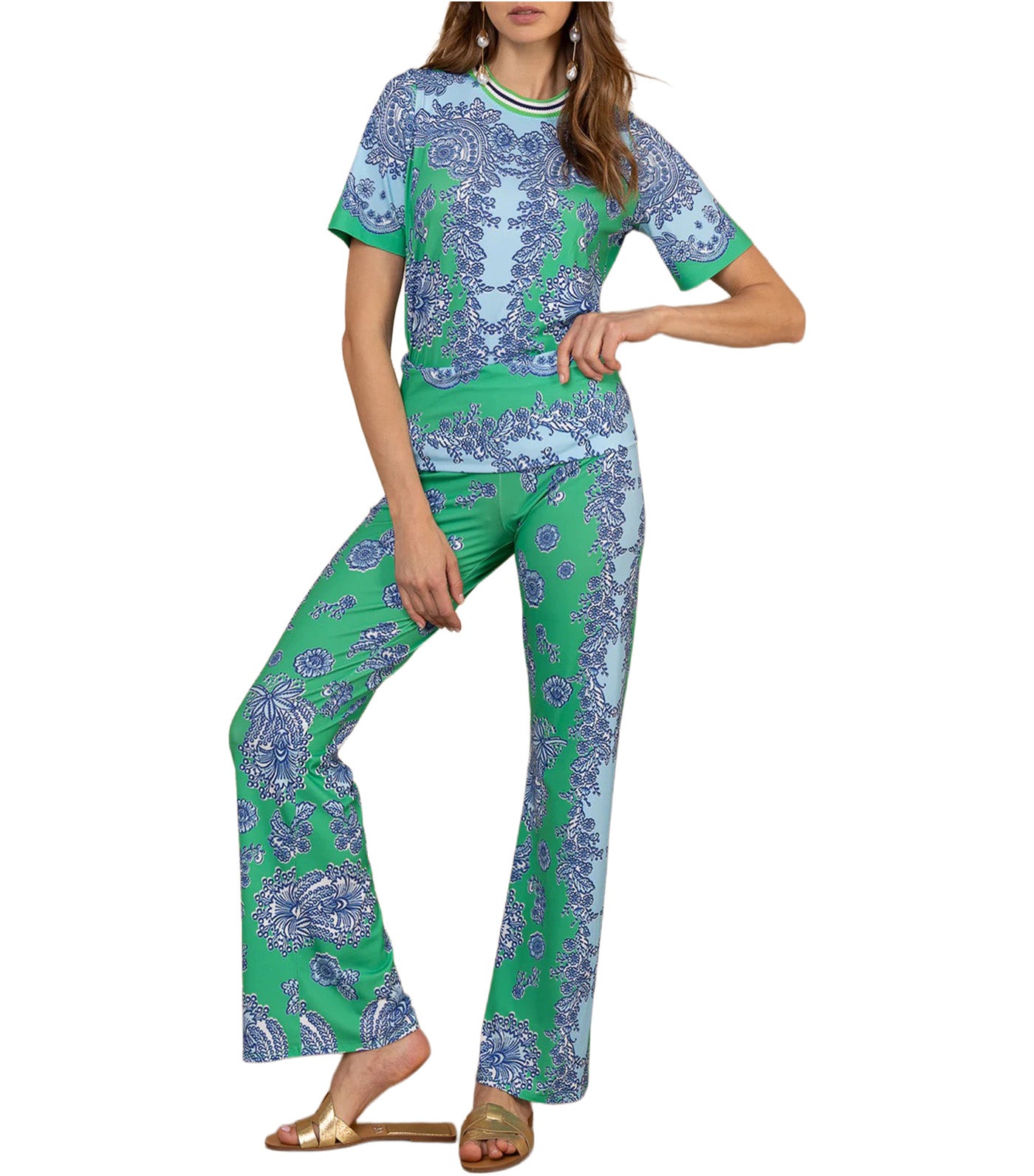 Oona Jersey Pant Green