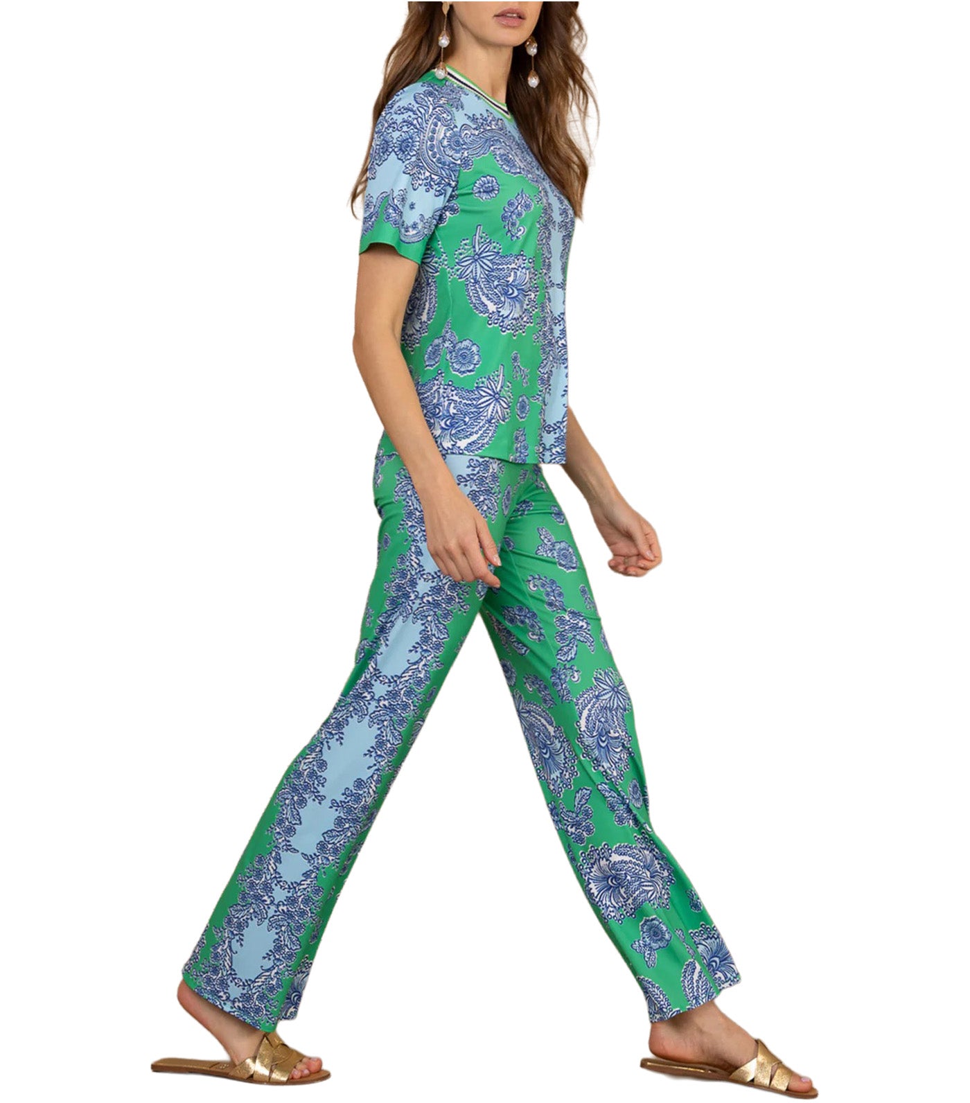 Oona Jersey Pant Green