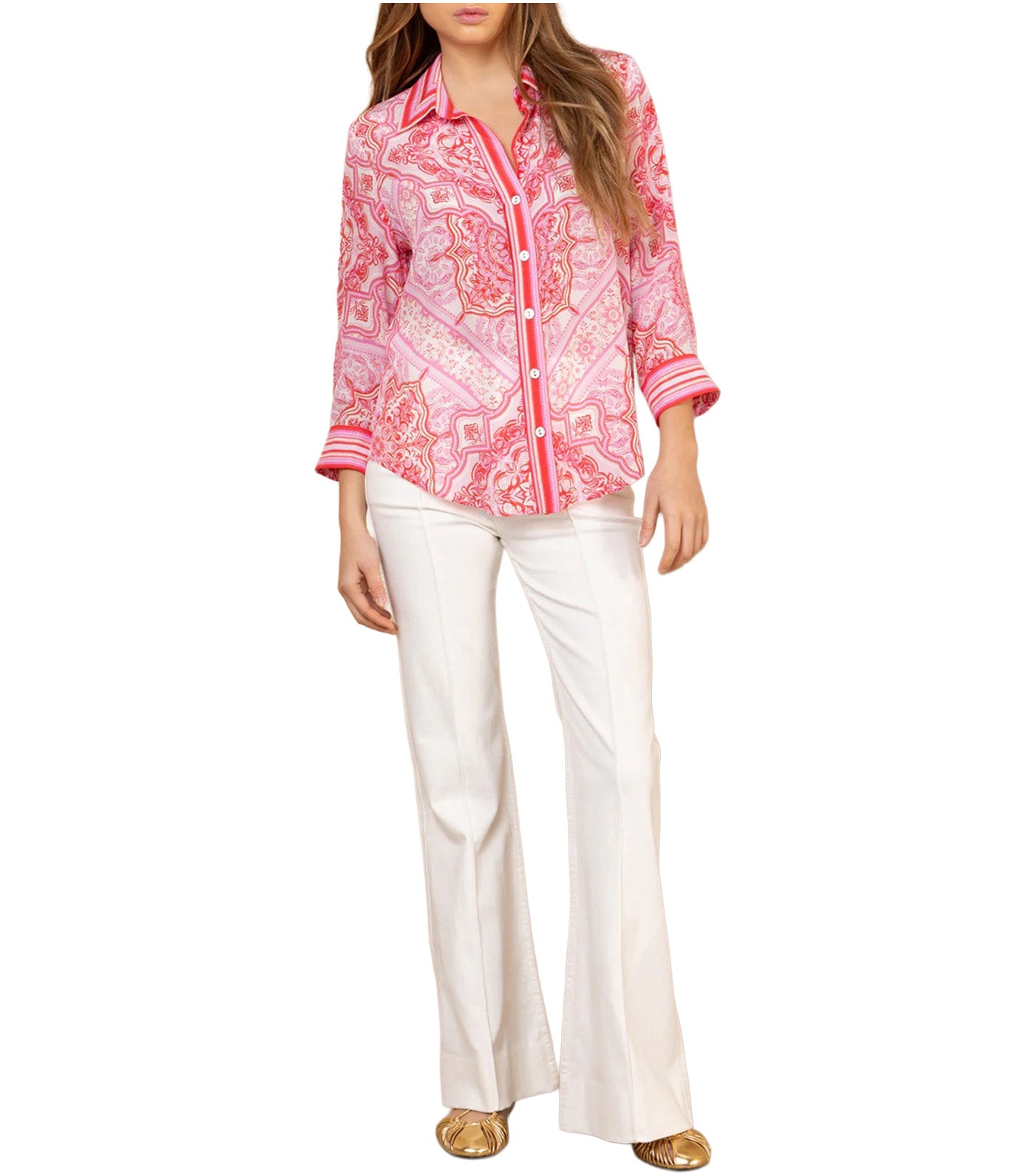 Hale Bob Fianna Silk Top Red