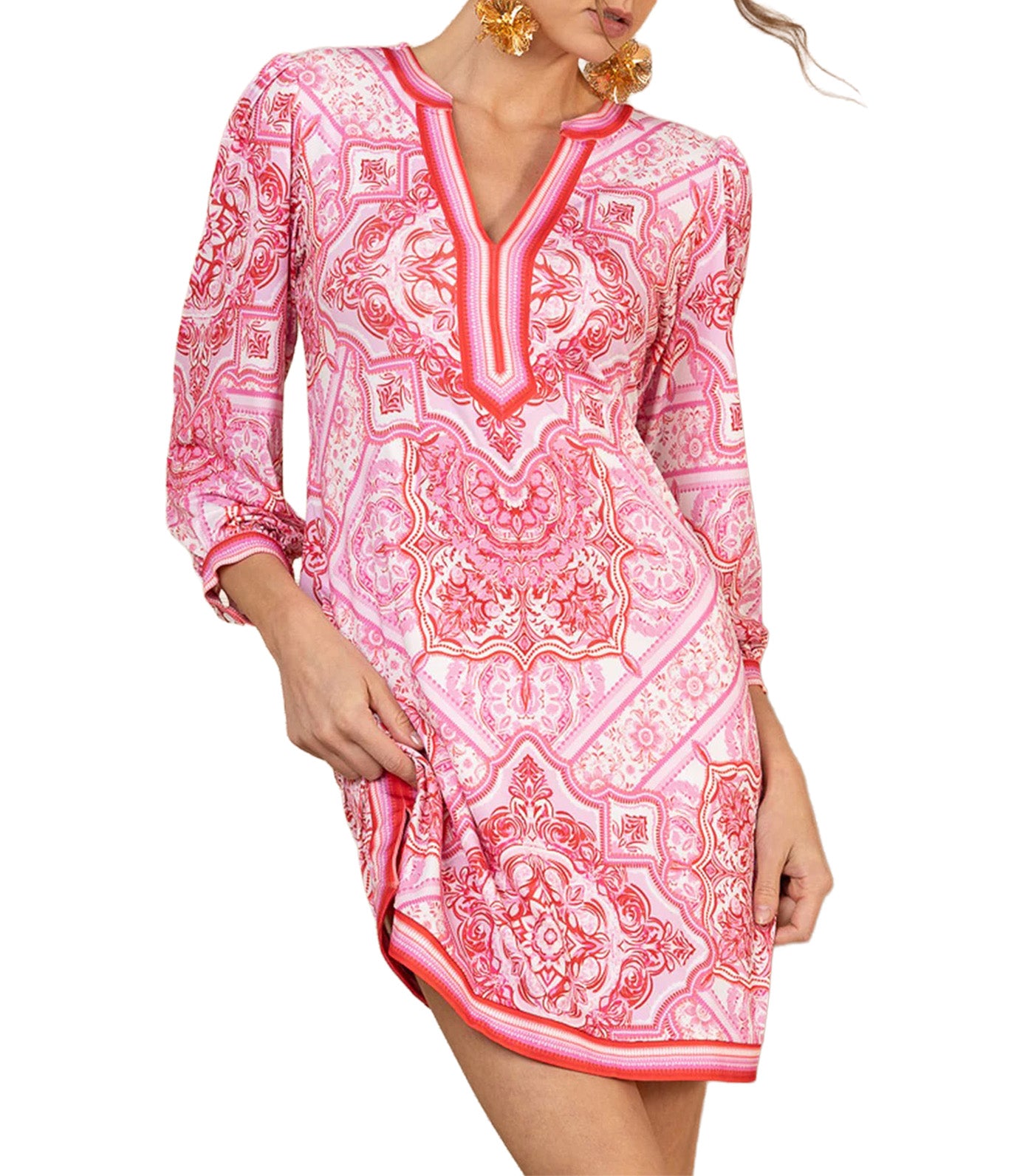 Hale Bob Austen Jersey Dress Red