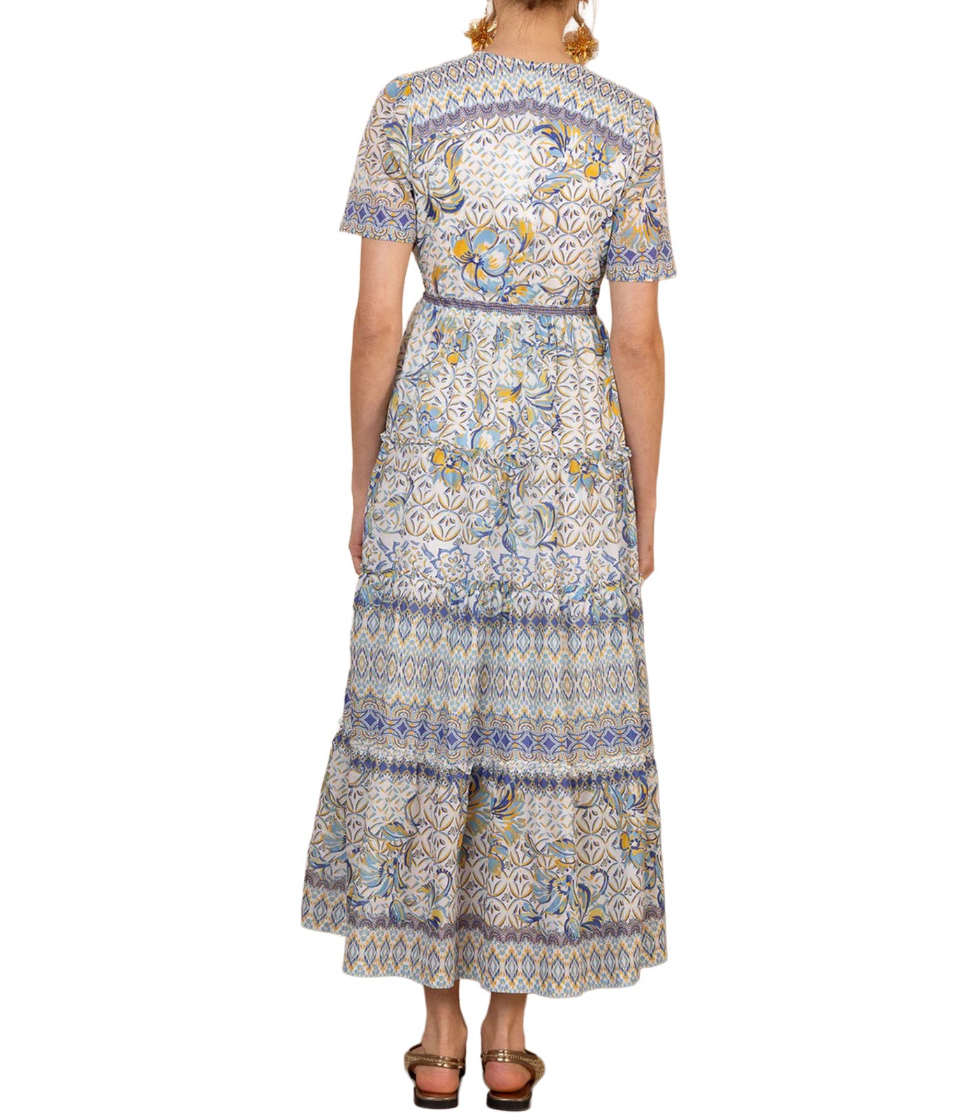 Hale Bob Ruthie Voile Maxi Dress Blue