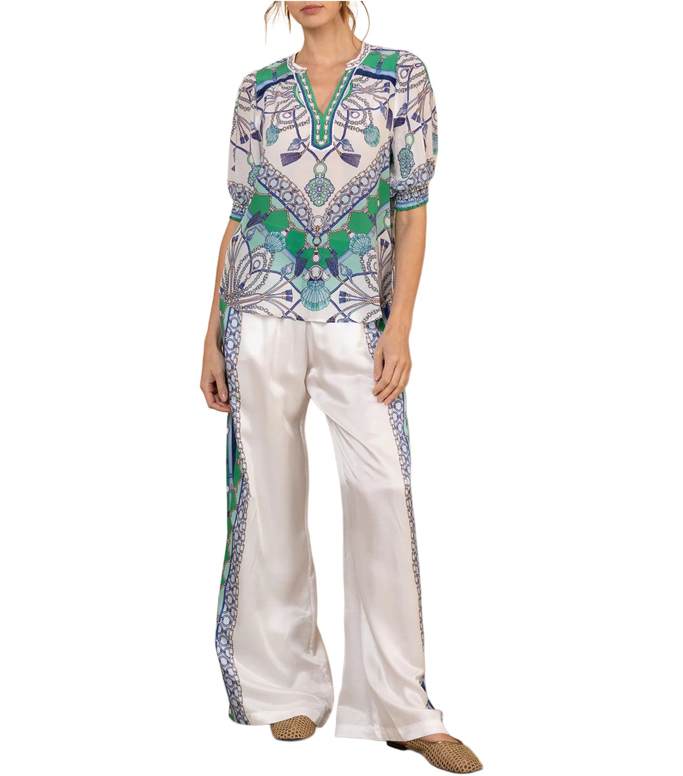 Hale Bob Roux Silk Top Blue