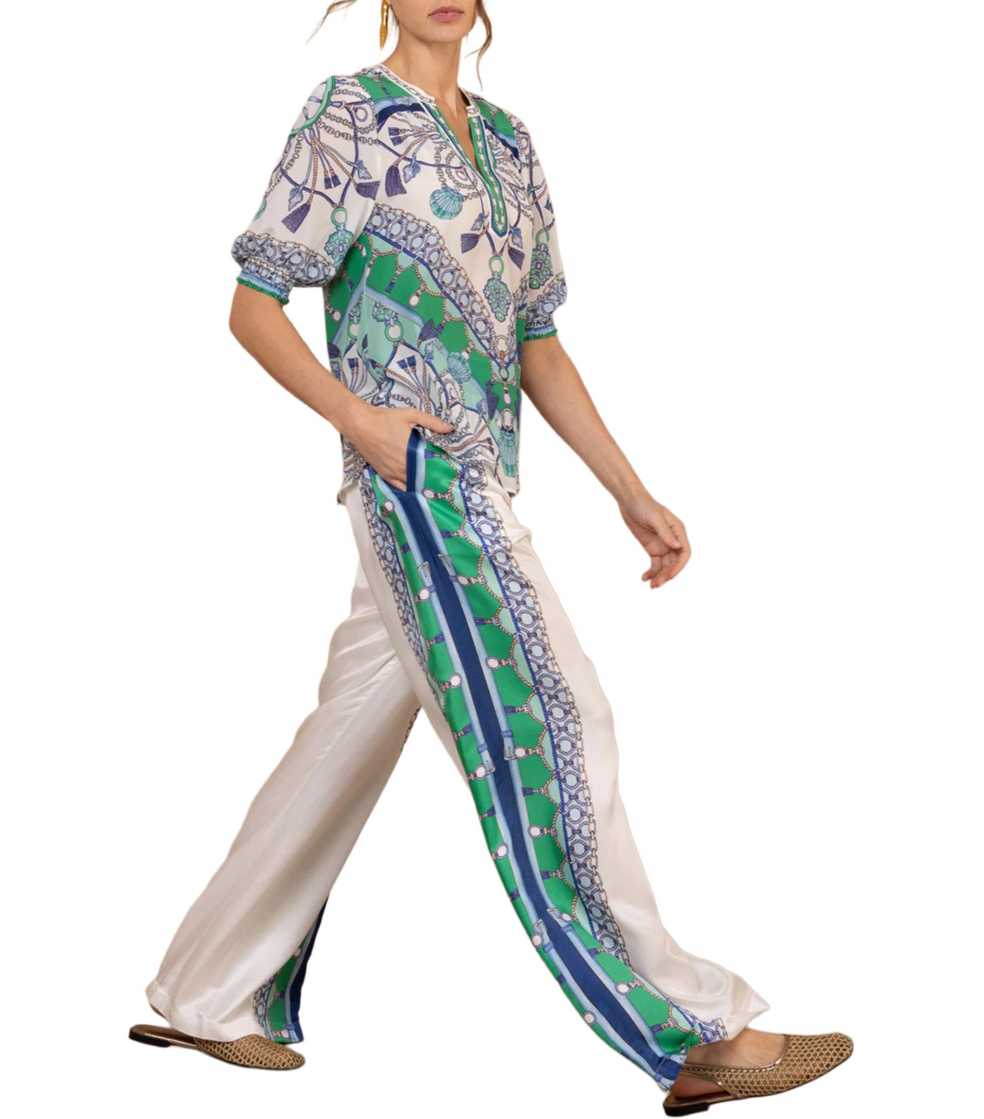 Hale Bob Roux Silk Top Blue