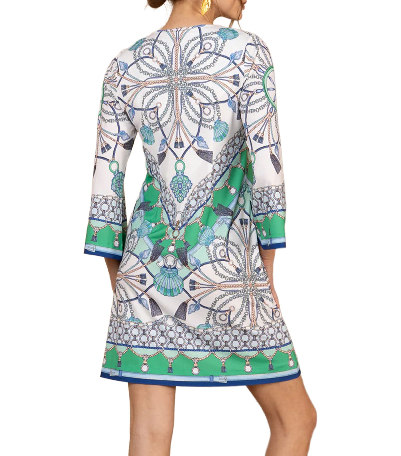 Hale Bob Holiday Jersey Dress Blue