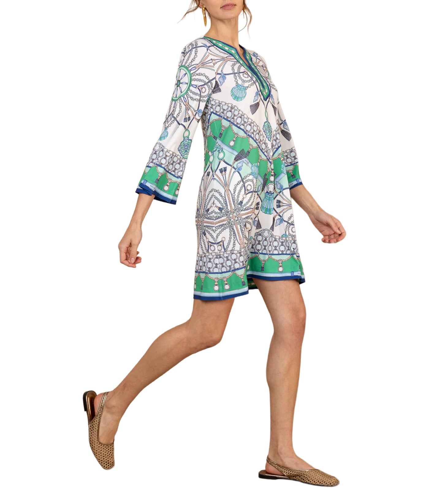 Hale Bob Holiday Jersey Dress Blue