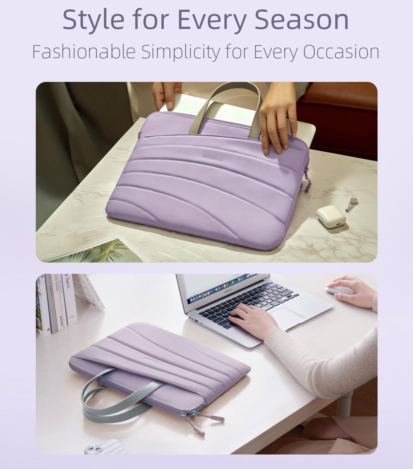 CarryLite Slim Laptop Sleeve Lavender