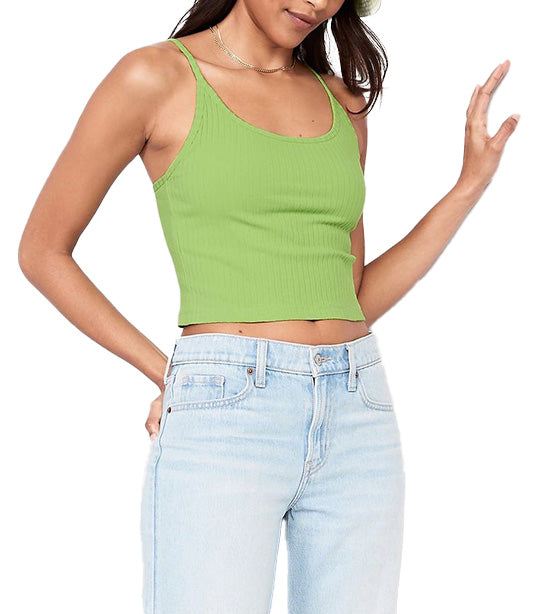 Old Navy Strappy Rib-Knit Cropped Tank Top