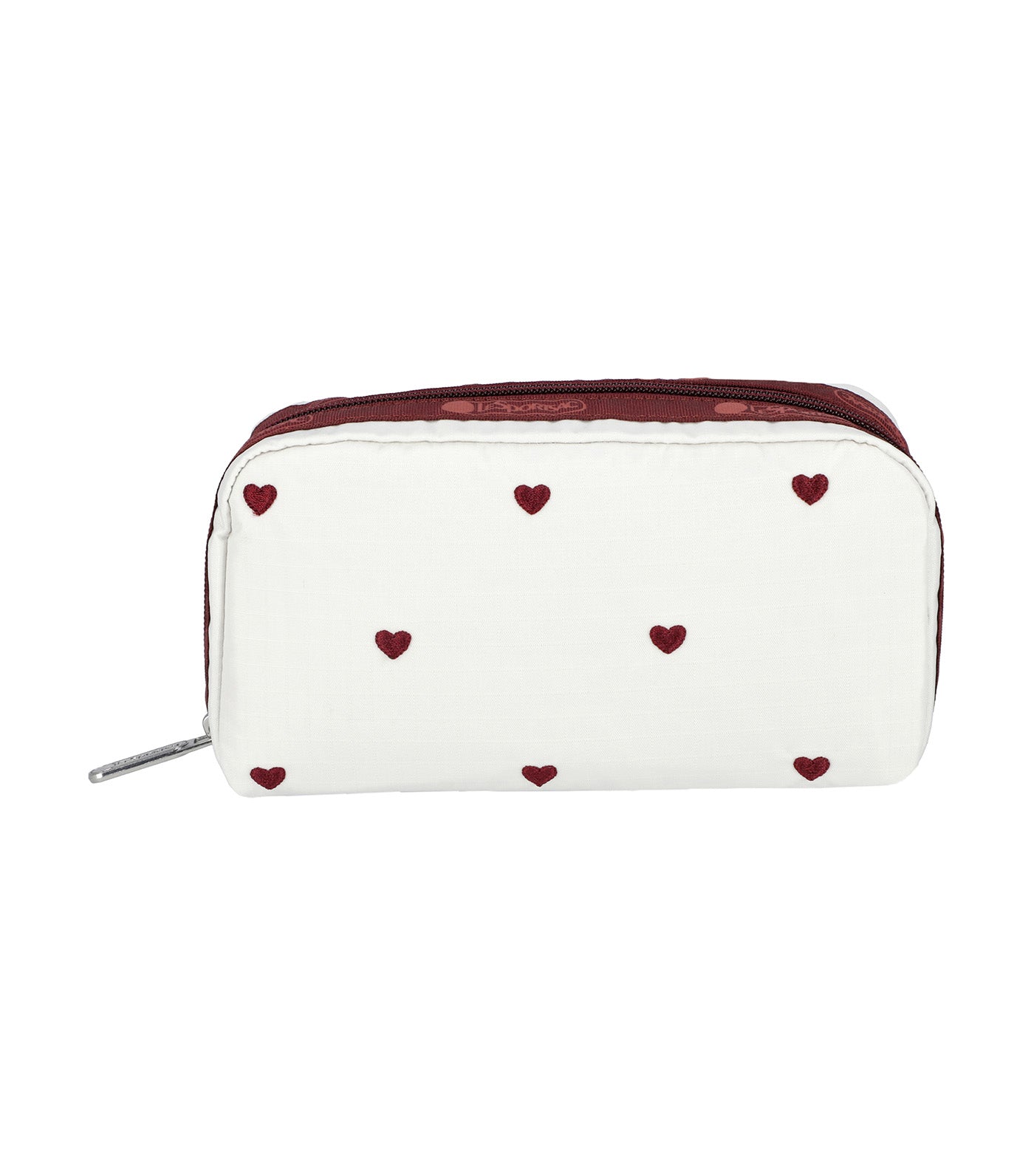 Rectangular Cosmetic Berry Heart Embroidery