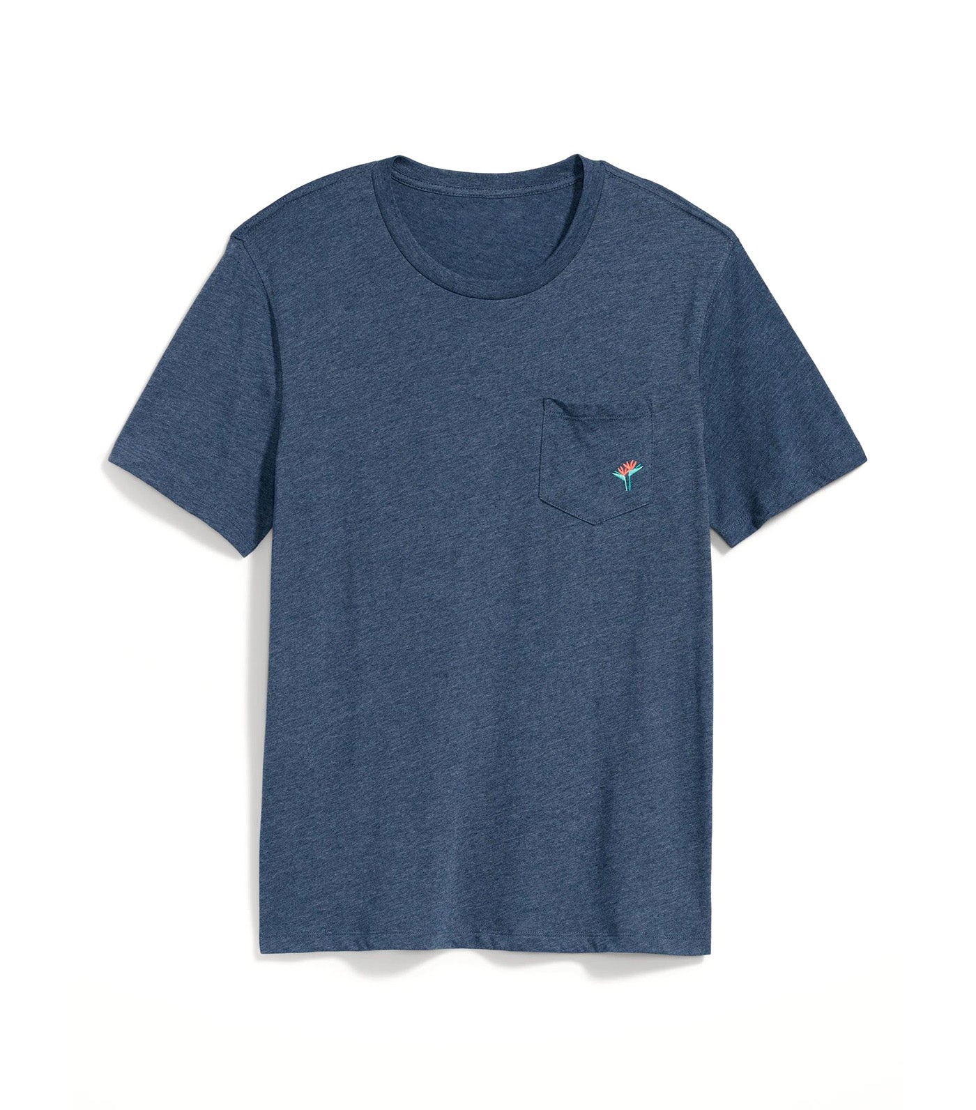 Soft-Washed Crew-Neck Graphic Pocket T-Shirt Obscure Night