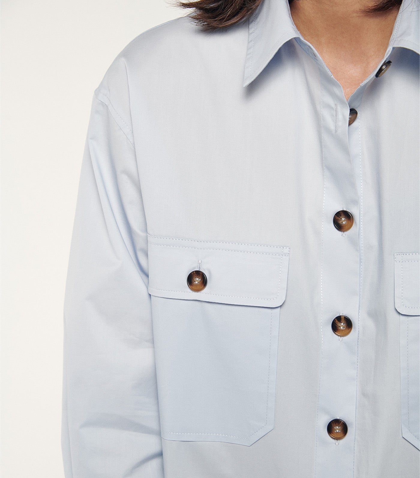 Oversized Utility Shirt Blue