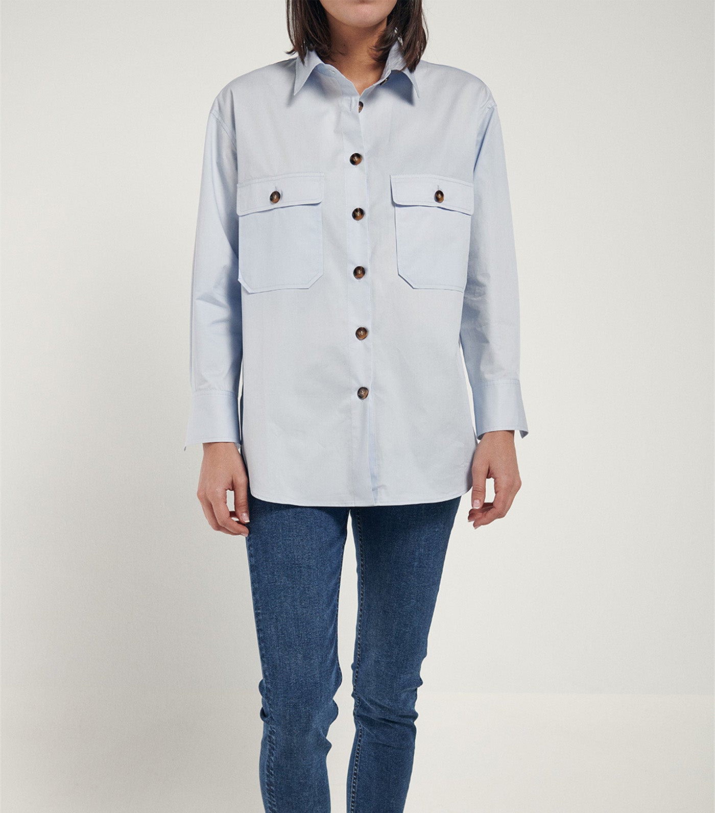 Oversized Utility Shirt Blue