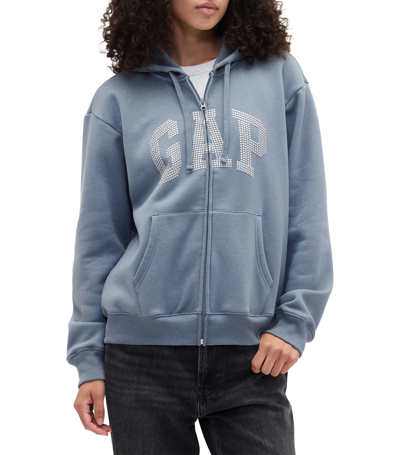 Relaxed Logo Zip Hoodie