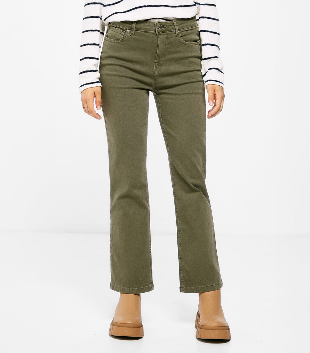 Springfield Kick Flare Jeans Sustainable Wash Khaki | Rustan's