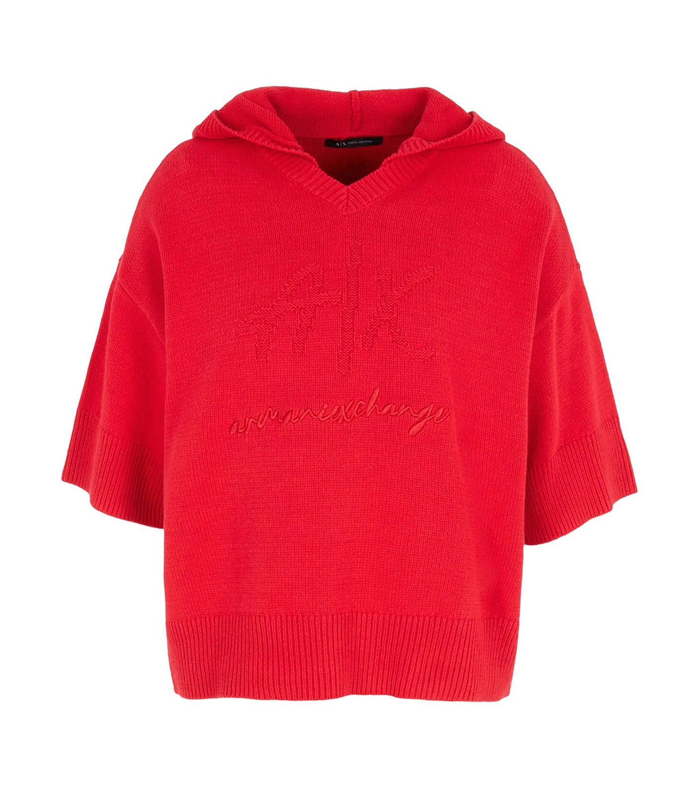 Knitted Cotton Blend Tone On Tone Logo Sweater