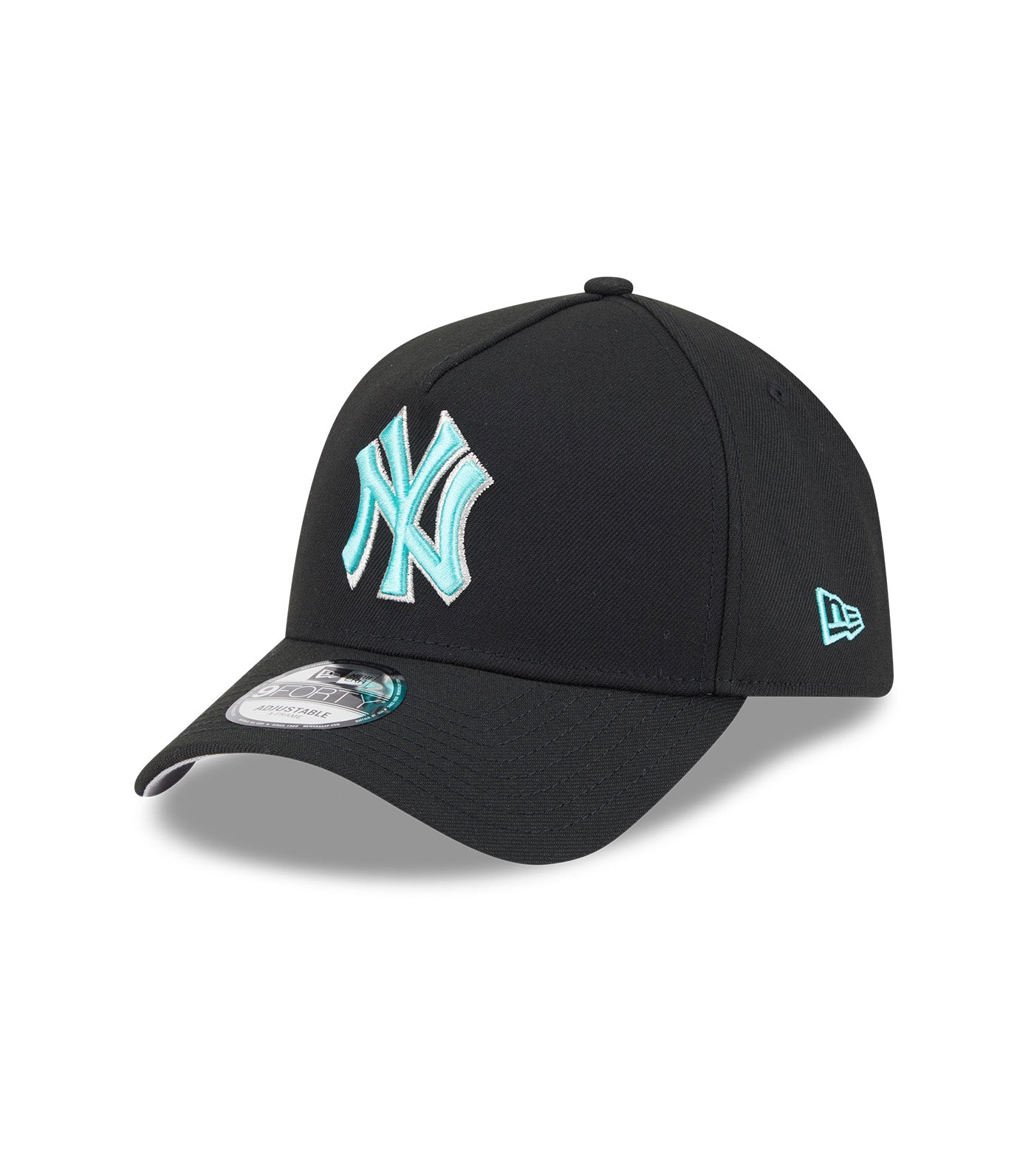 New York Yankees 9FORTY A-Frame Adjustable Cap Black/Seaglass