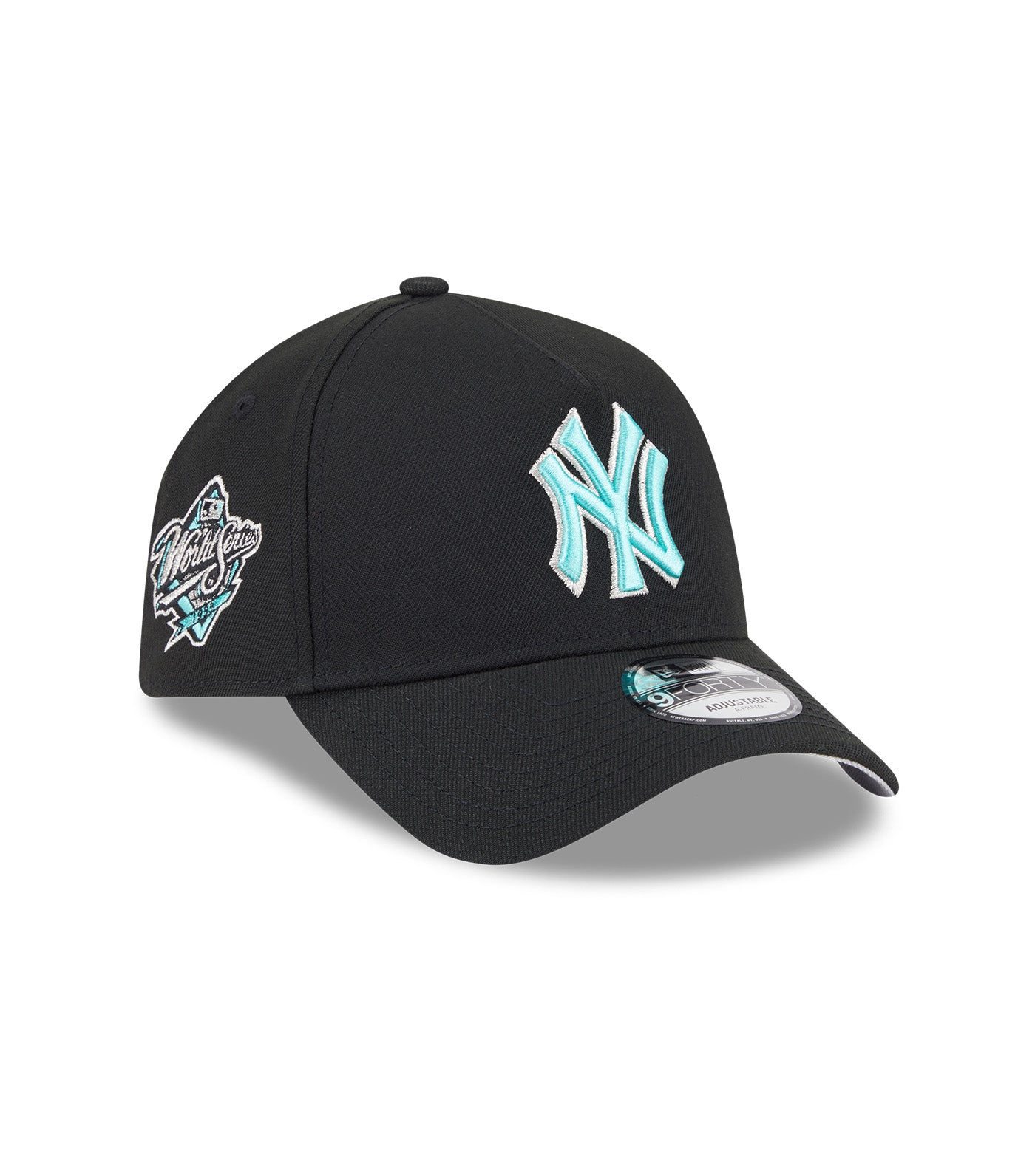 New York Yankees 9FORTY A-Frame Adjustable Cap Black/Seaglass