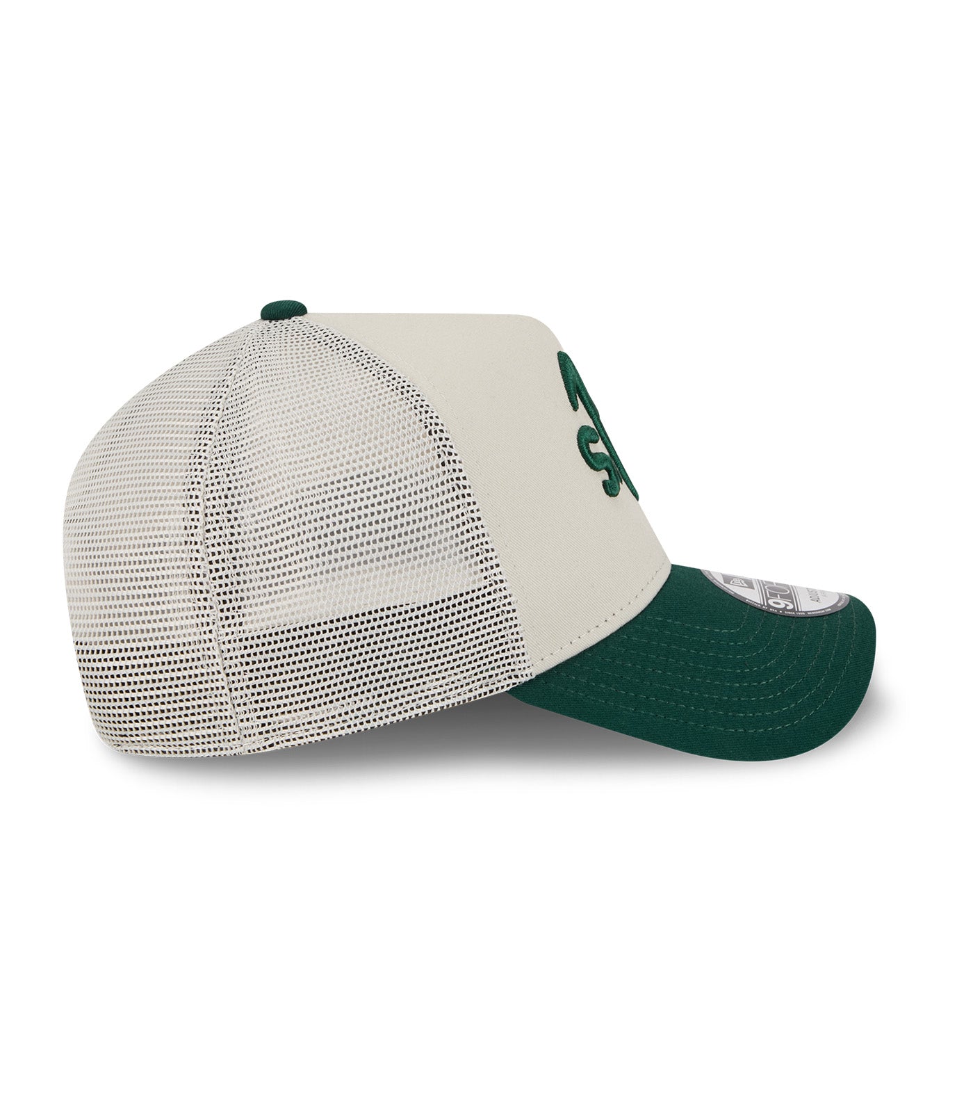 Oakland Athletics Upside Down 9FORTY A-Frame Trucker Cap Stone/Green