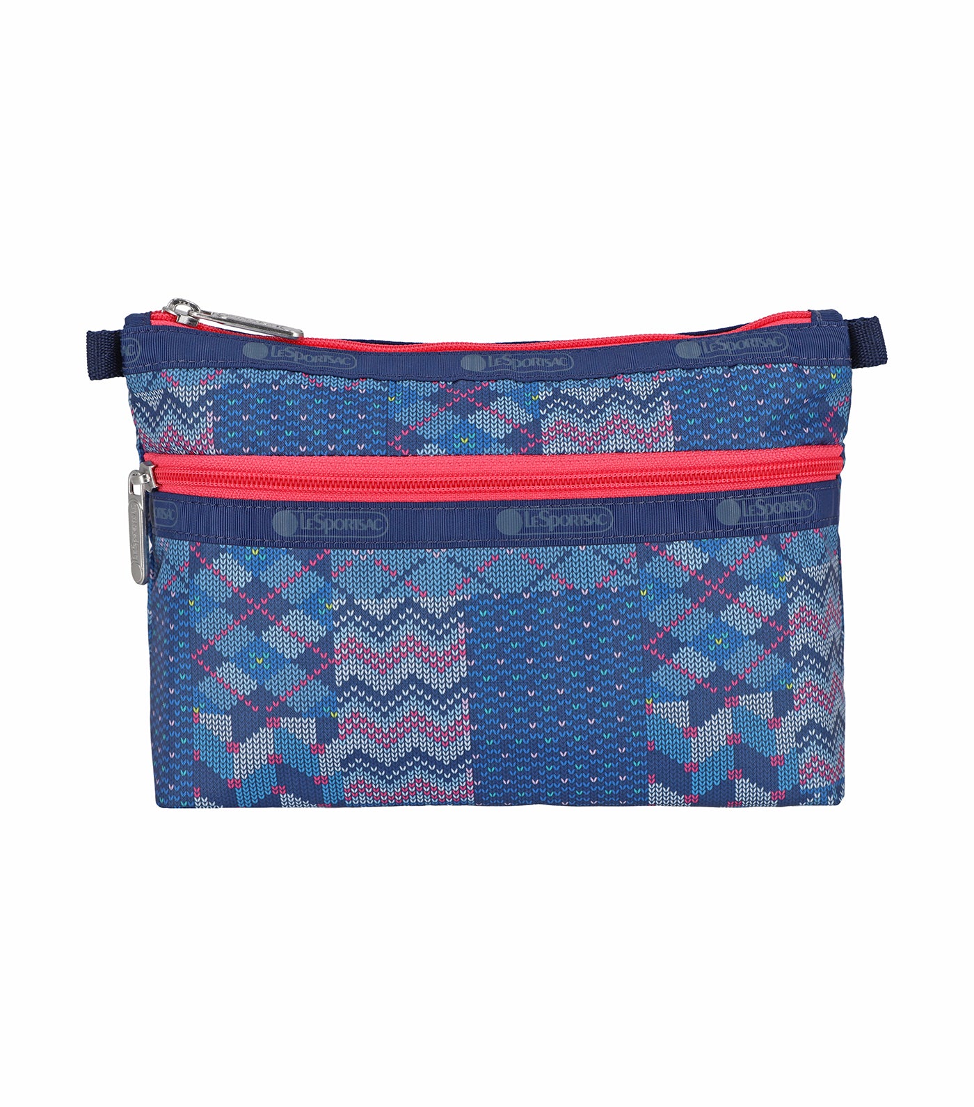 Cosmetic Clutch Patchwork Knit