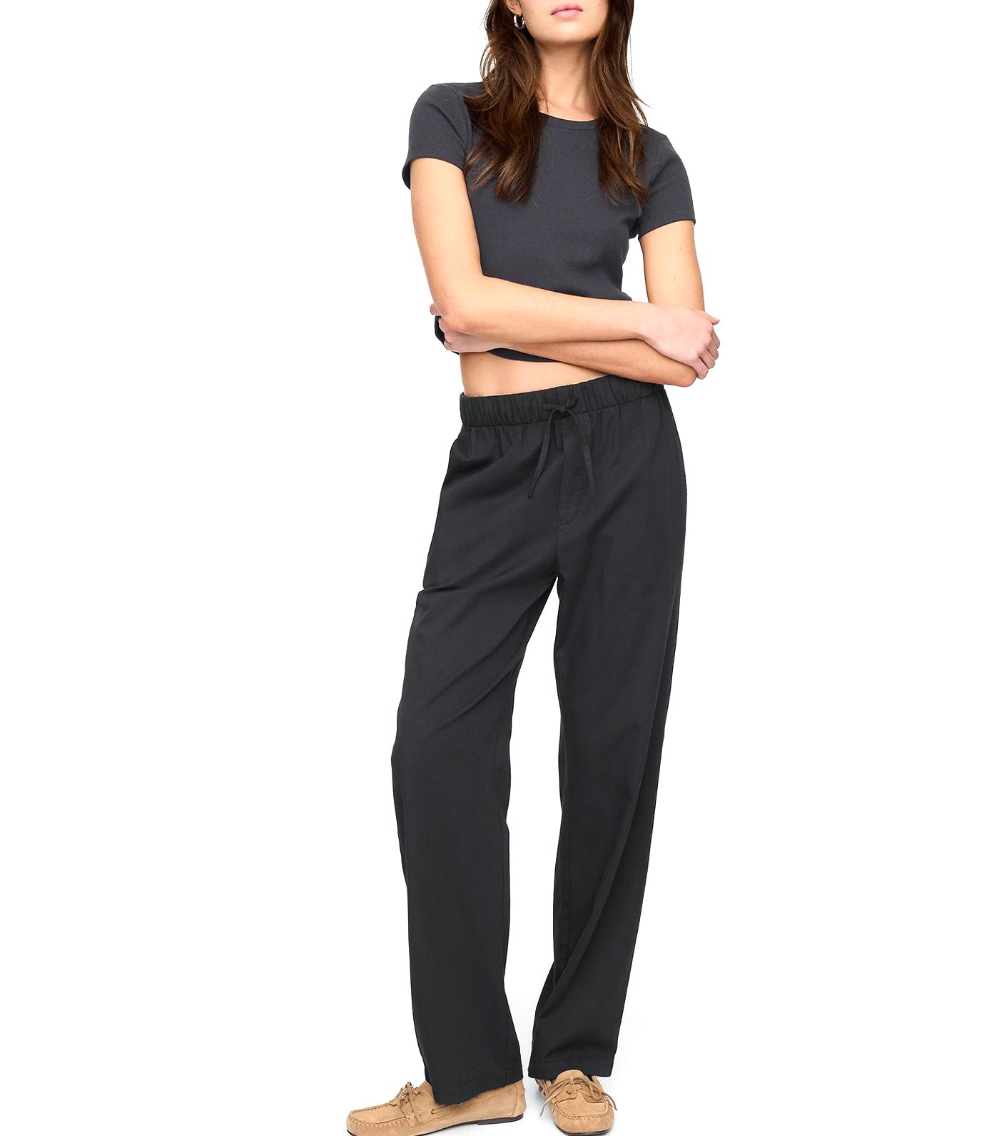 Mid Rise Easy Twill Pants