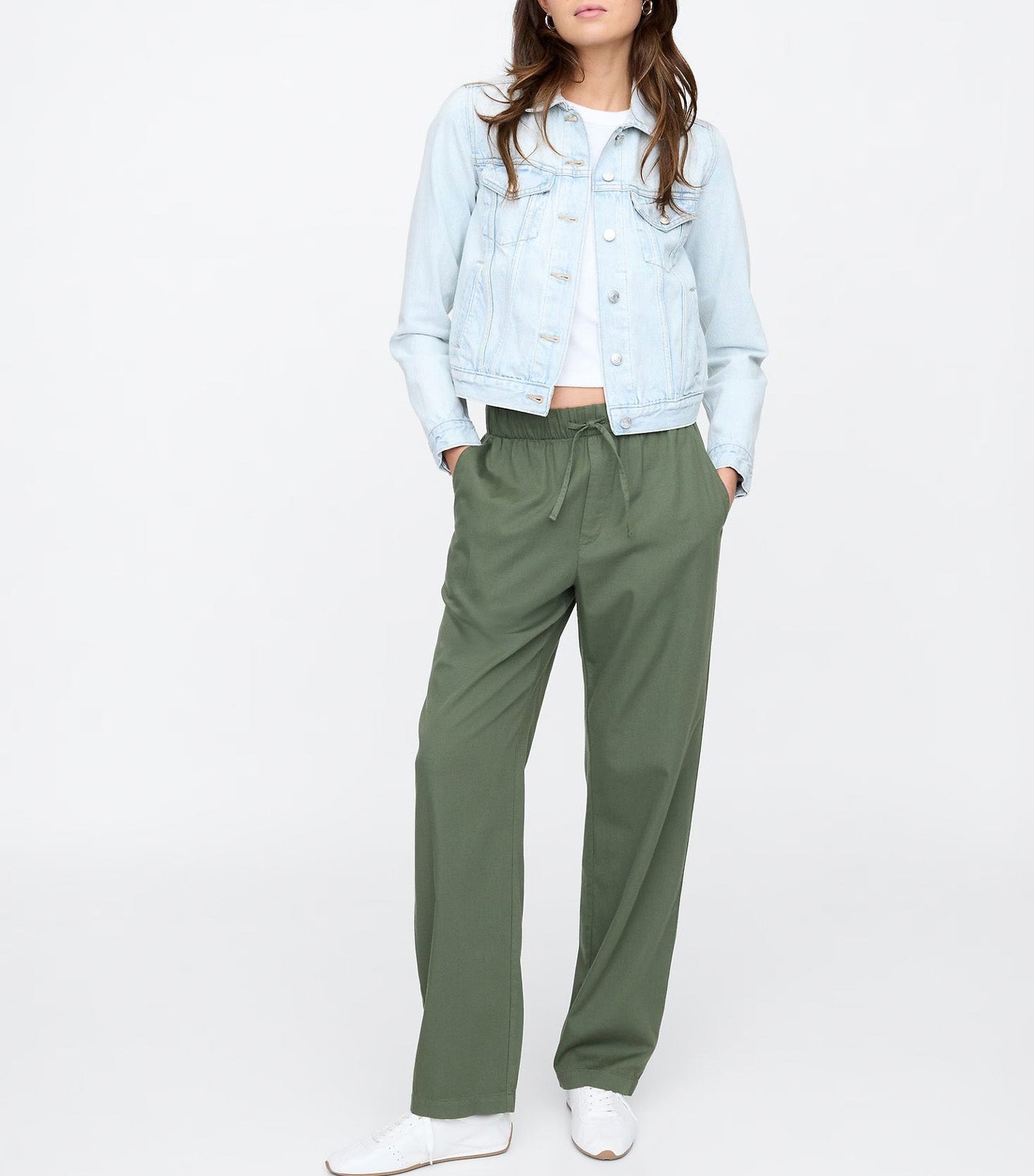 Mid Rise Easy Twill Pants