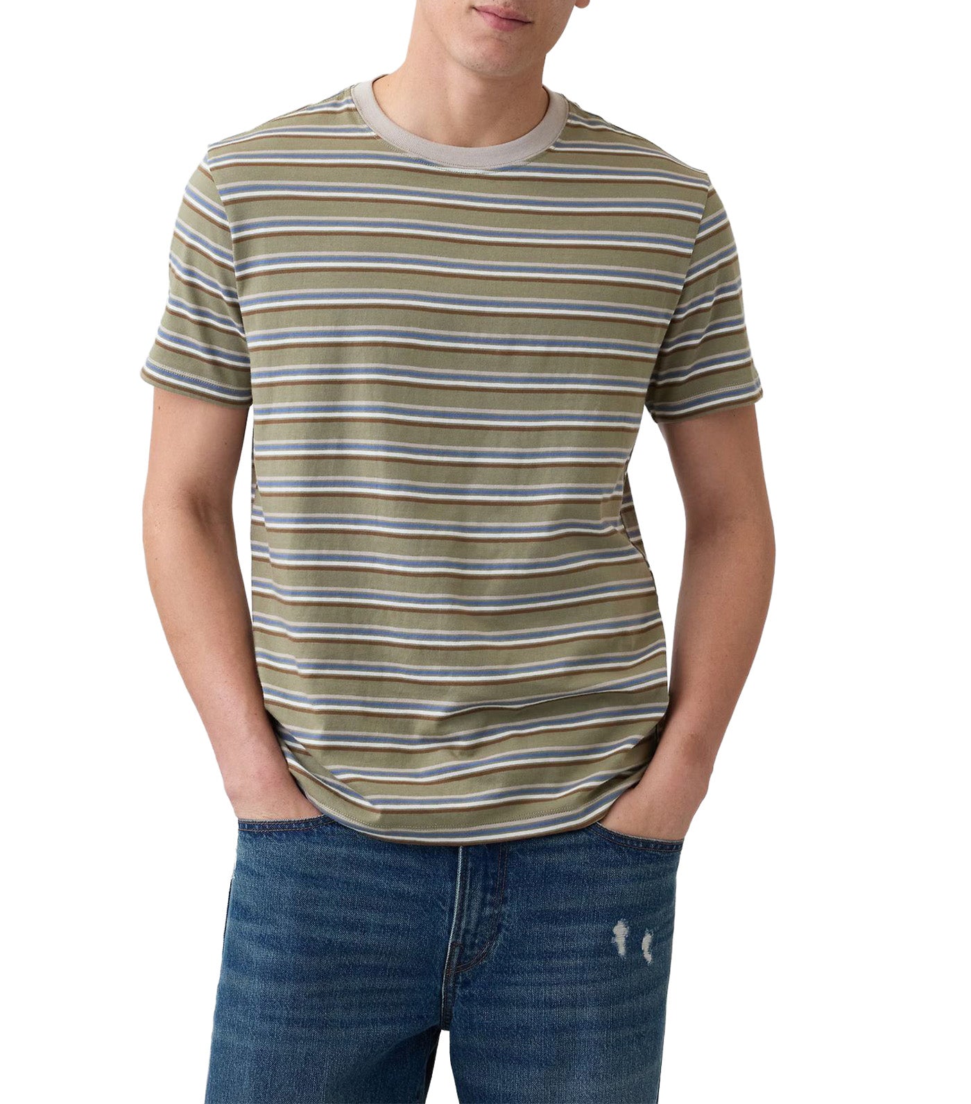 Everyday Soft Stripe Crewneck T-Shirt Overland Trek