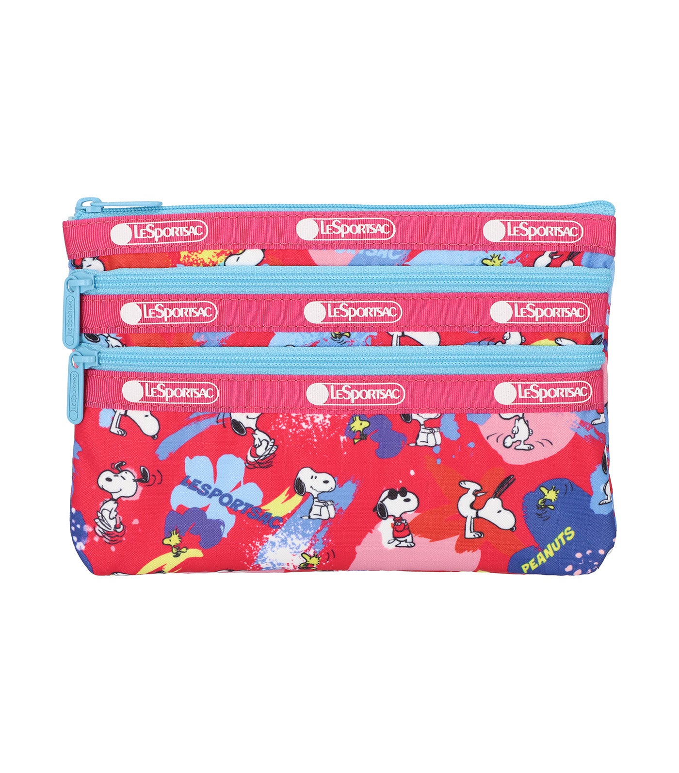 LeSportsac x Peanuts 3-Zip Cosmetic Peanuts Playtime