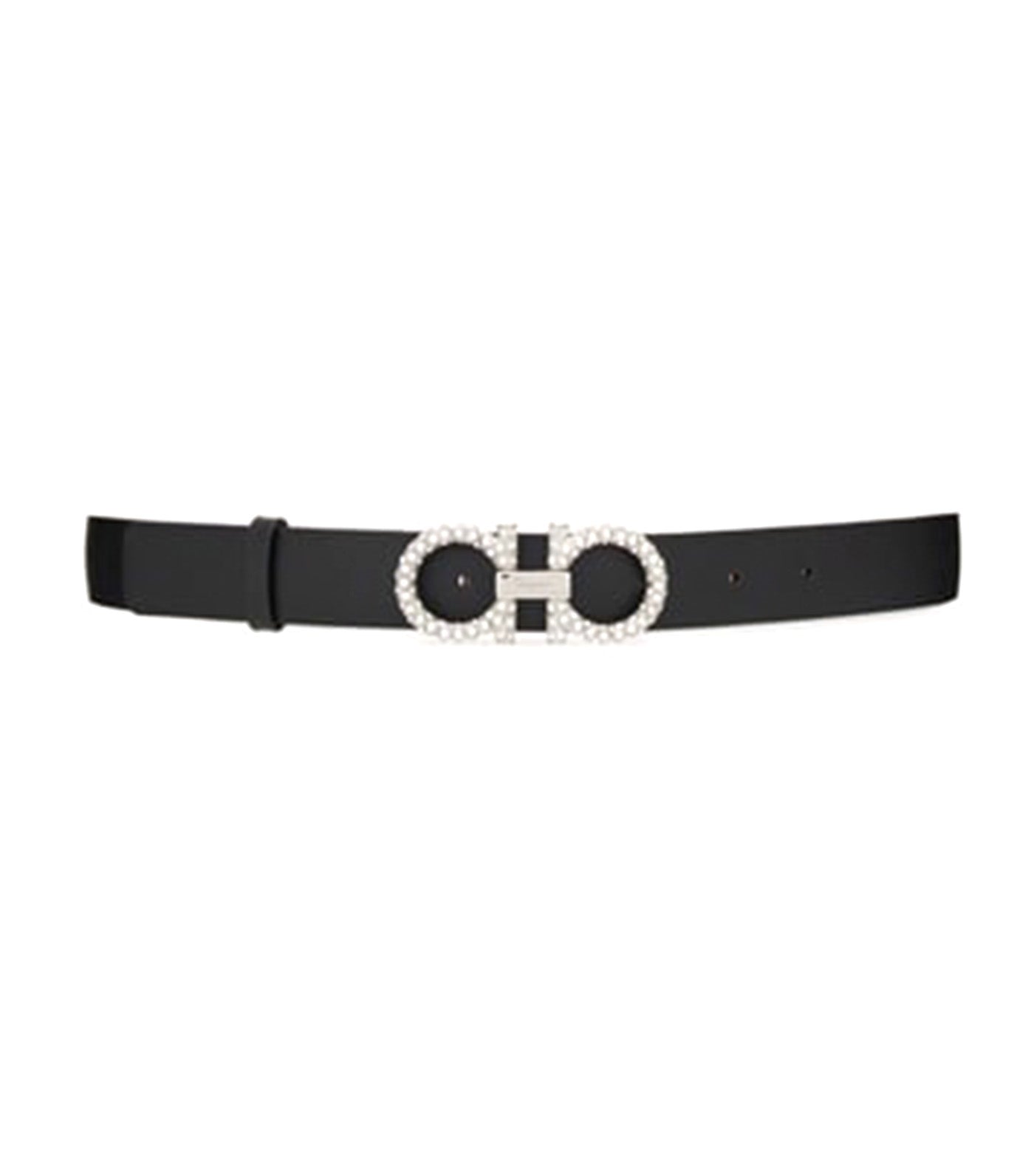 Adjustable Gancini Belt Black