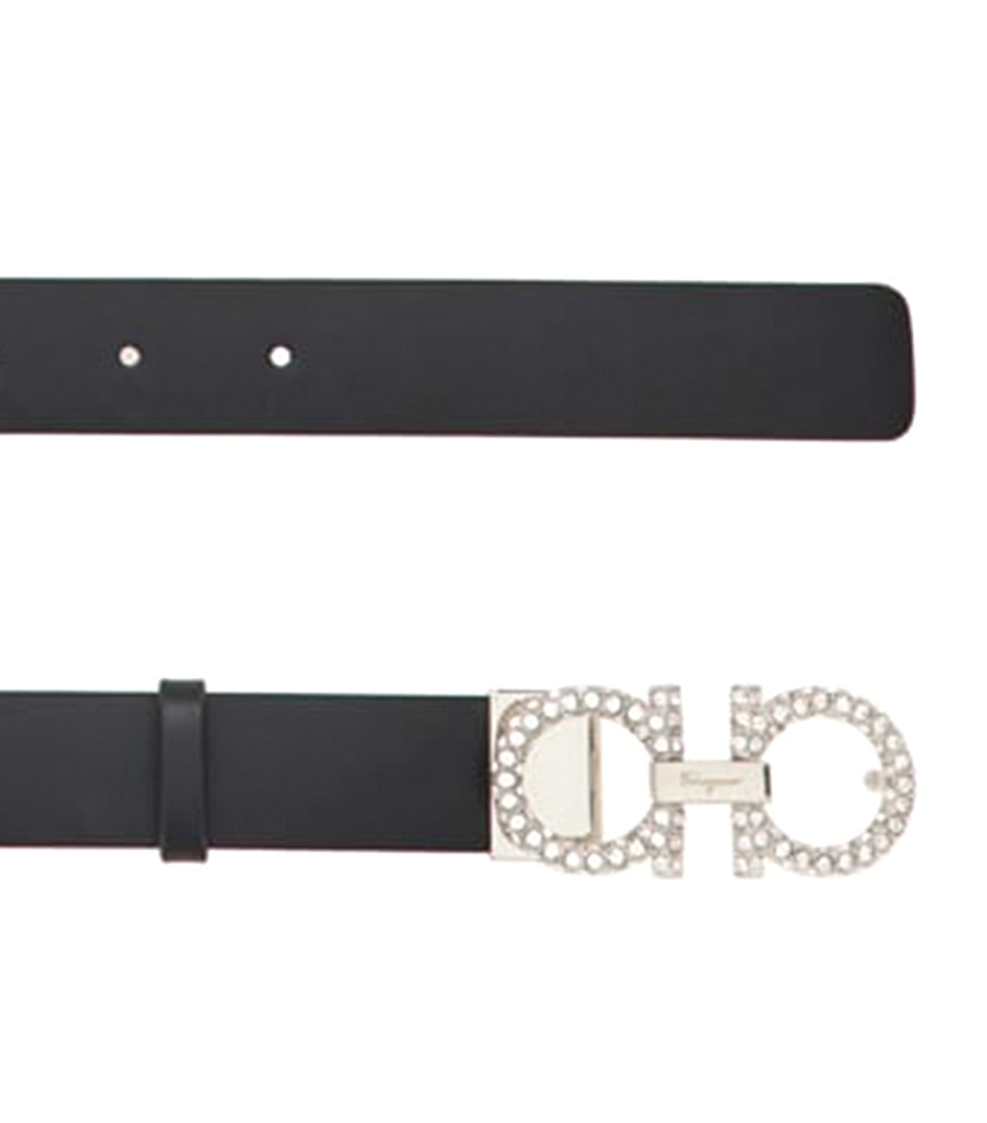 Adjustable Gancini Belt Black