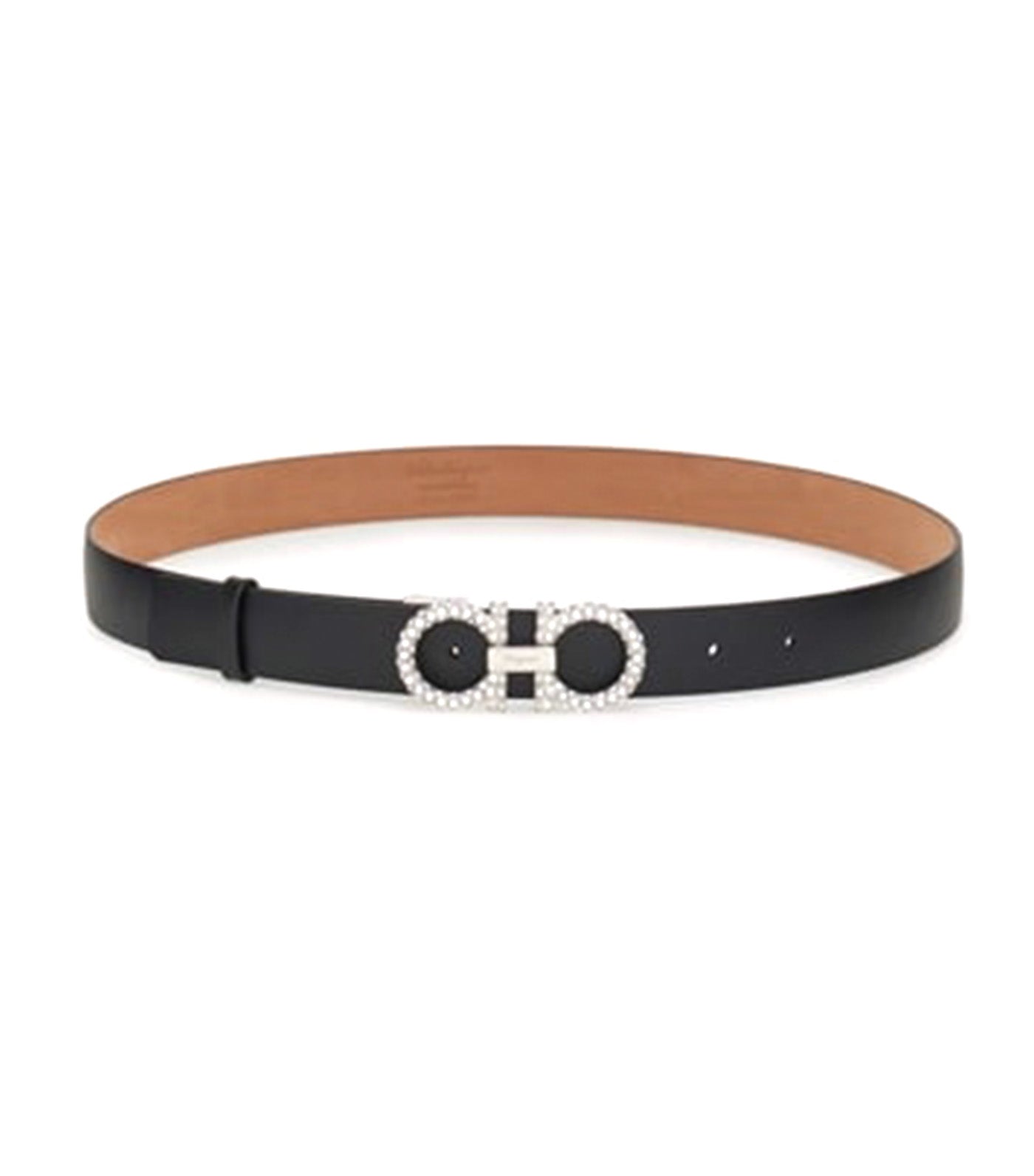 Adjustable Gancini Belt Black