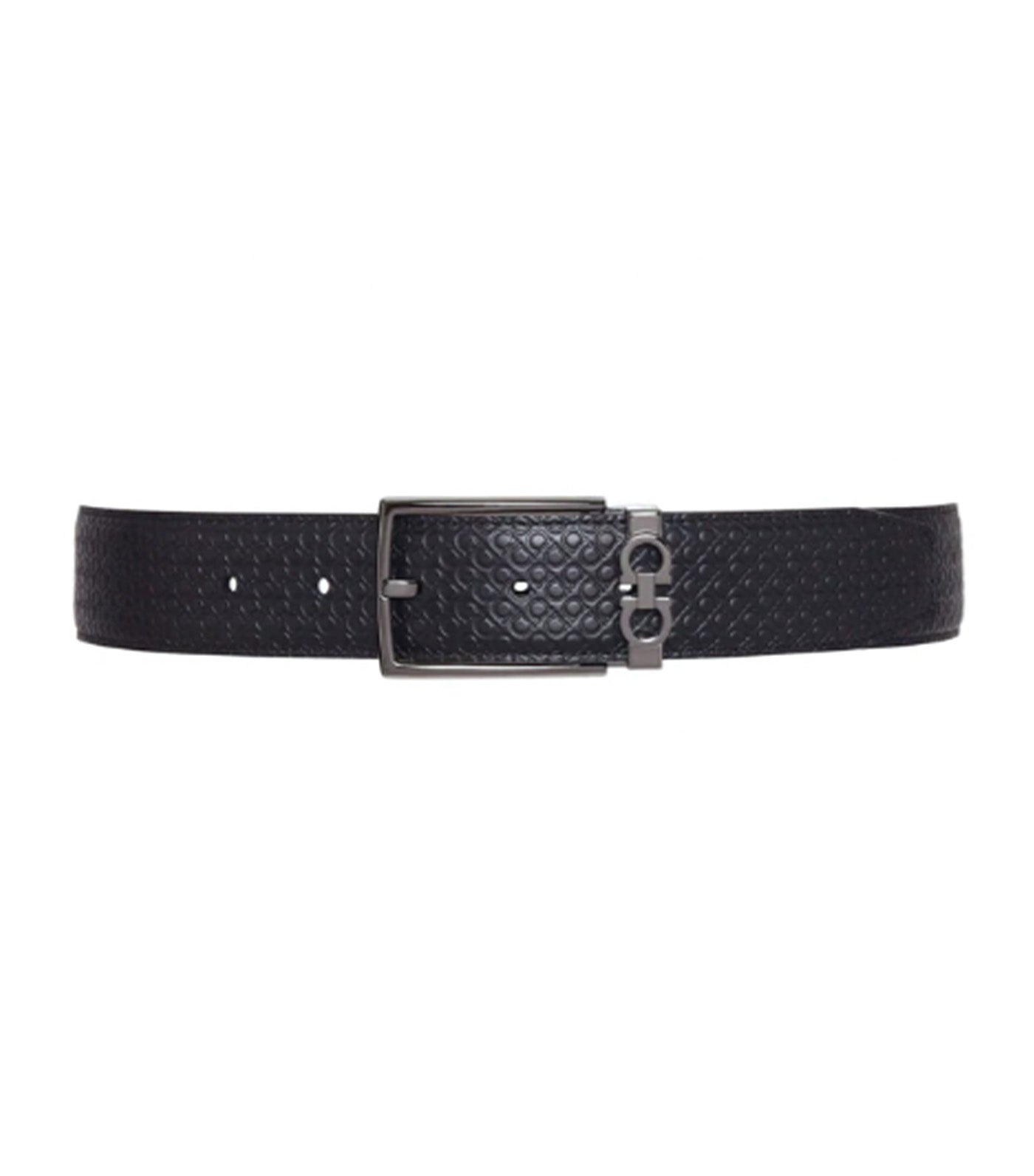 Reversible Gancini Belt Black