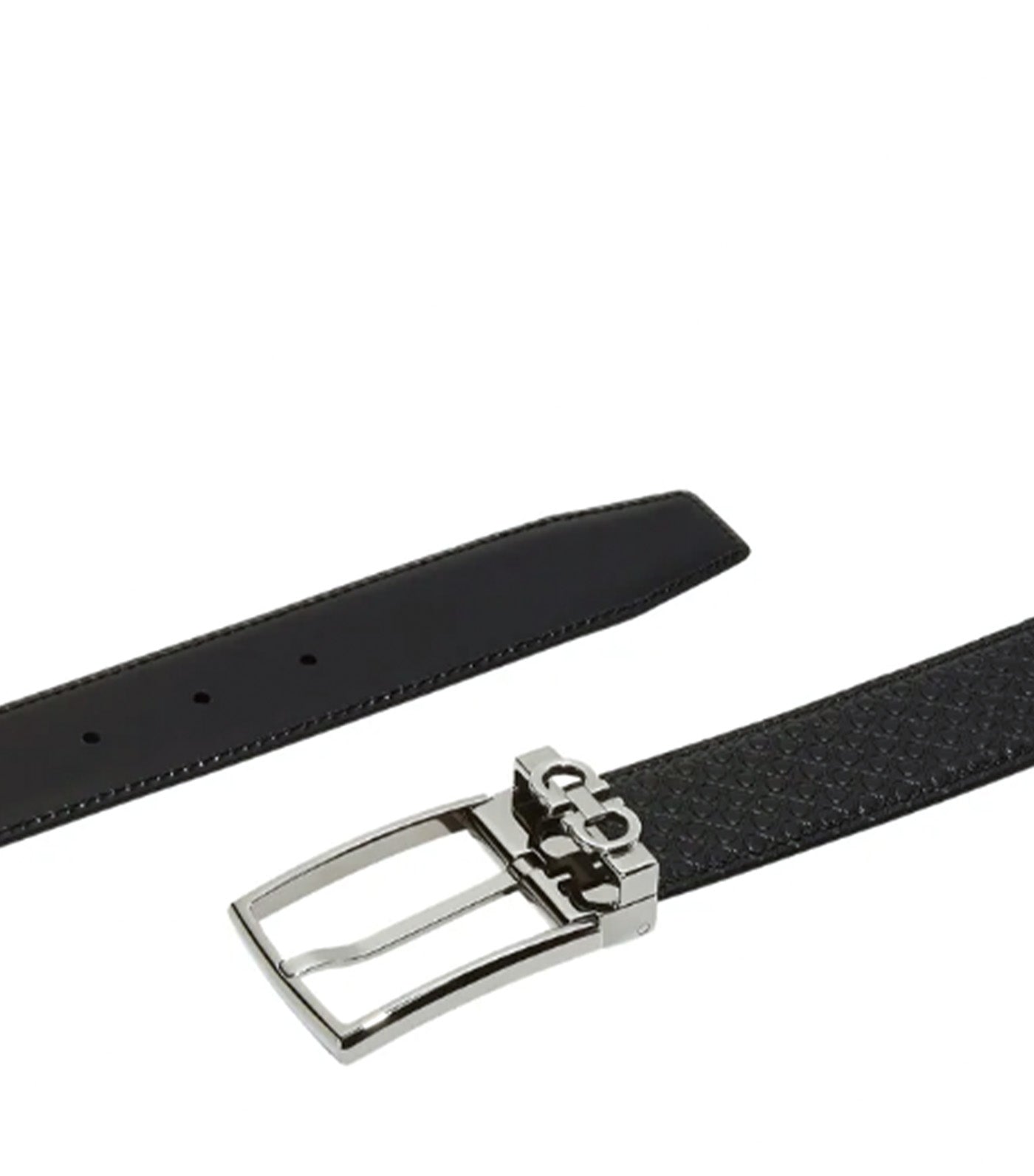 Reversible Gancini Belt Black