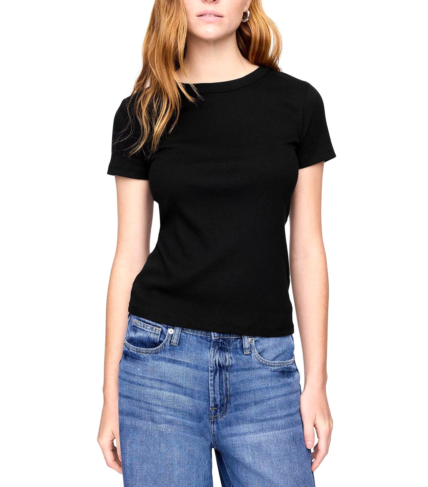 Ribbed Crewneck T-Shirt