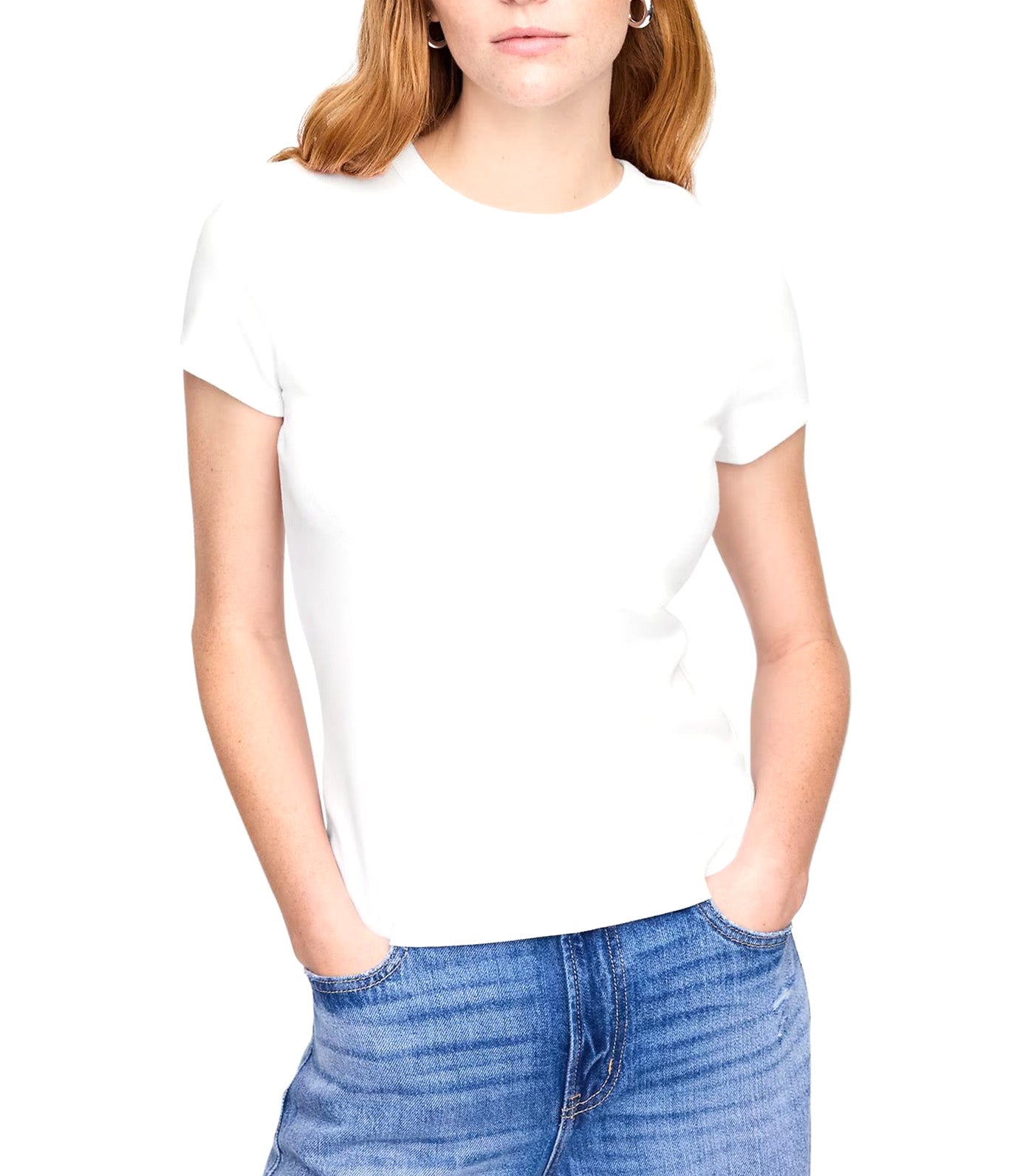Ribbed Crewneck T-Shirt