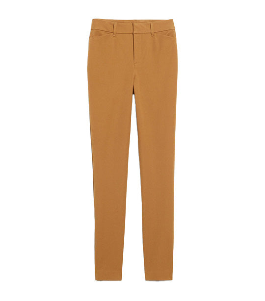 High-Waisted Never-Fade Pixie Skinny Ankle Pants for Women Bourbon