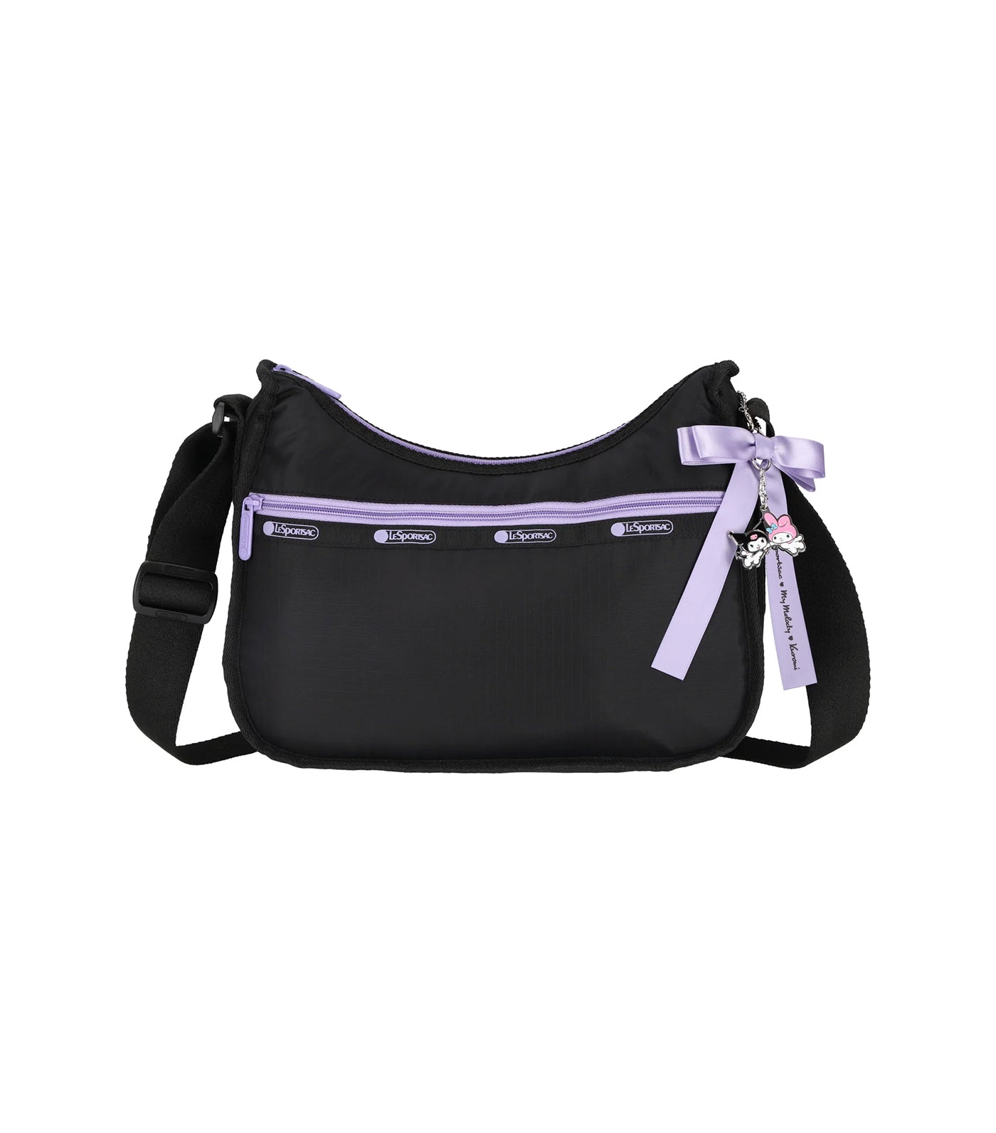 LeSportsac x My Melody and Kuromi Classic Hobo My Melody Kuromi Bow