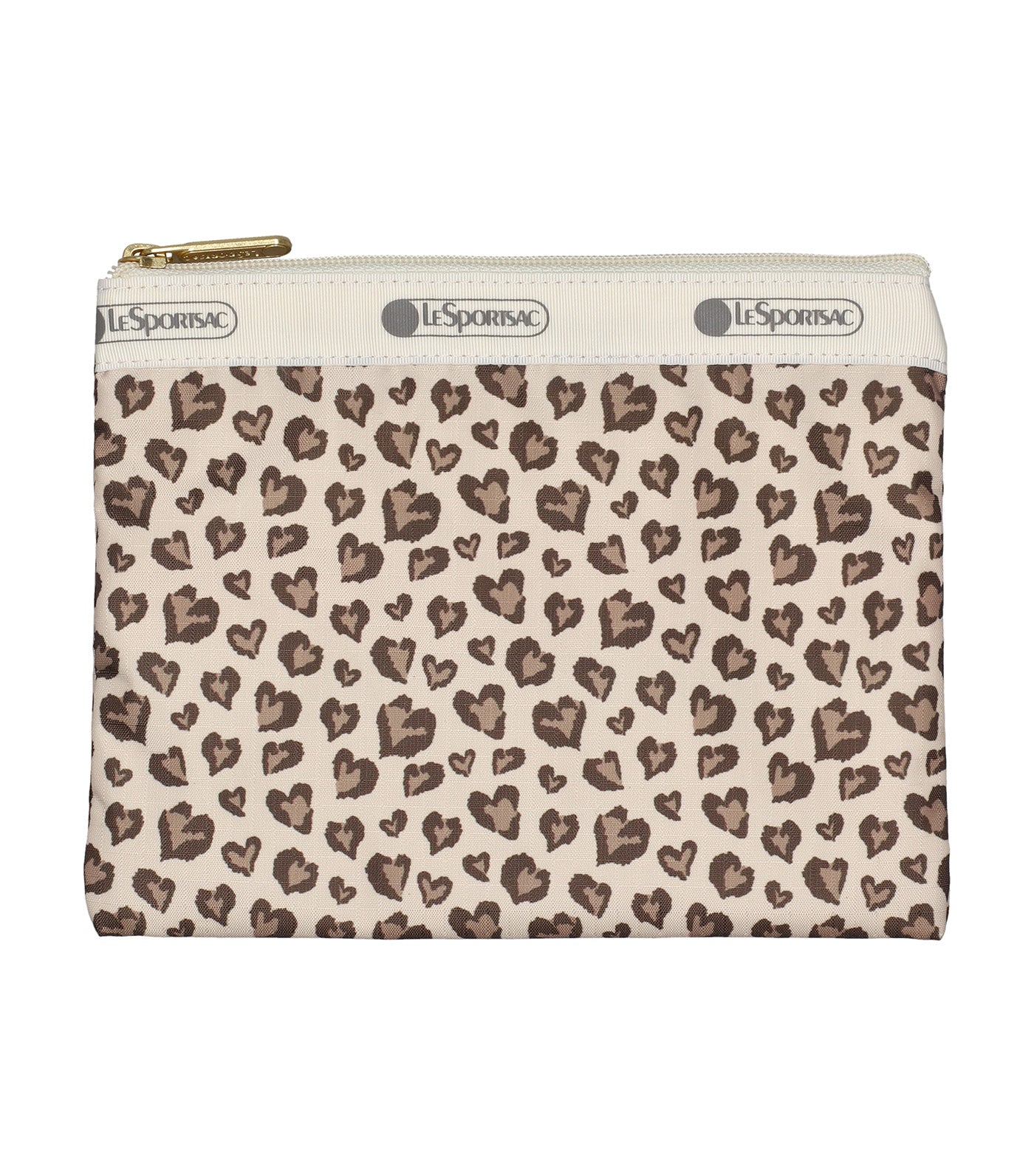 Classic Hobo Latte Heart Leopard