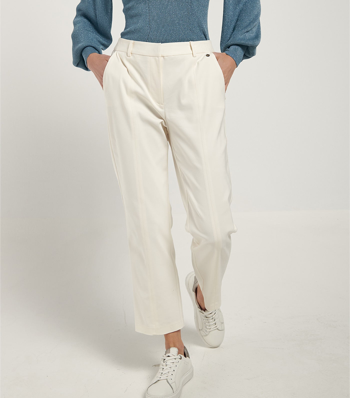 Comfort Straight Trousers Beige