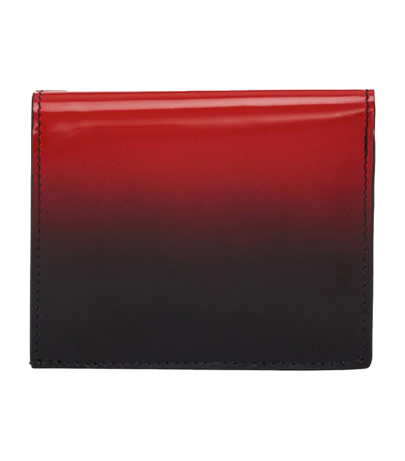 Compact Wallet with Gancini Clasp Flame Red/Black