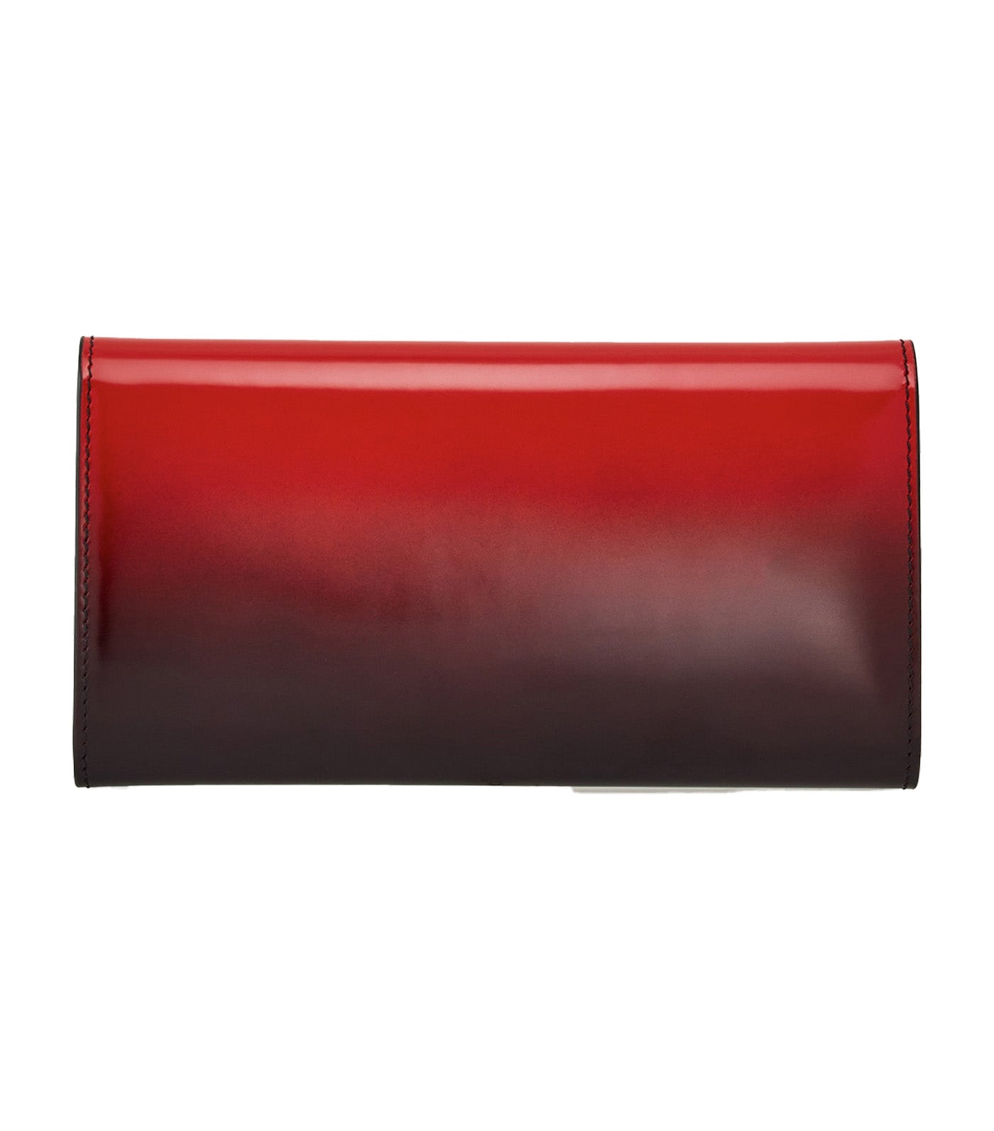 Continental Wallet with Gancini Clasp Flame Red/Black