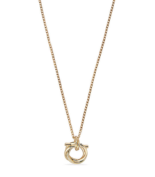 Gancini Pendant Necklace Gold